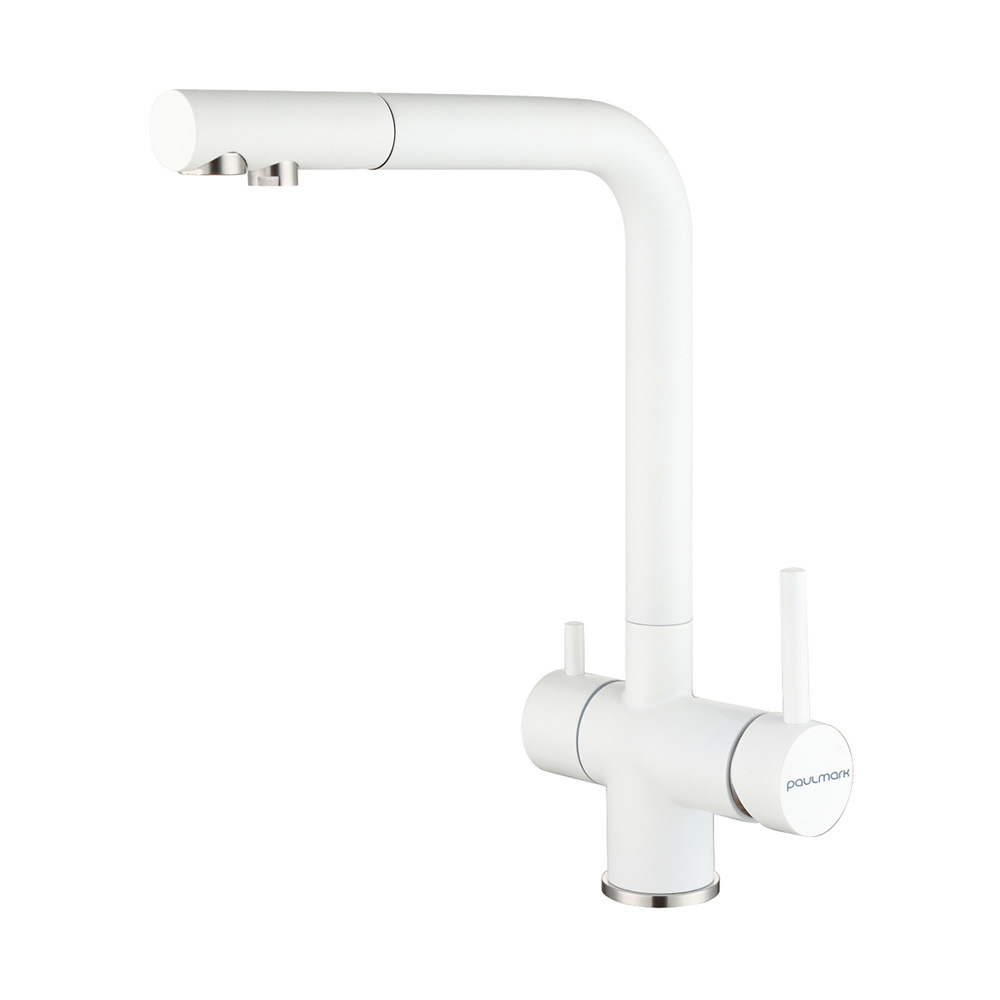 Изображение товара Однорычажный смеситель Paulmark Sk213020-431 30 см цвет белый Изображение товара Однорычажный смеситель Paulmark Sk213020-431 30 см цвет белый