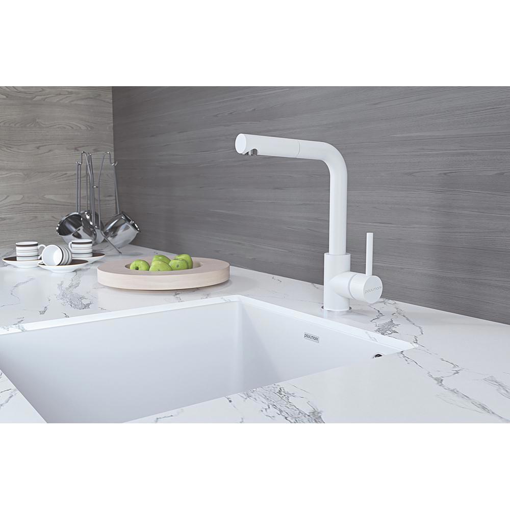Изображение товара Однорычажный смеситель Paulmark Ka214311-431tw 27 см цвет белый