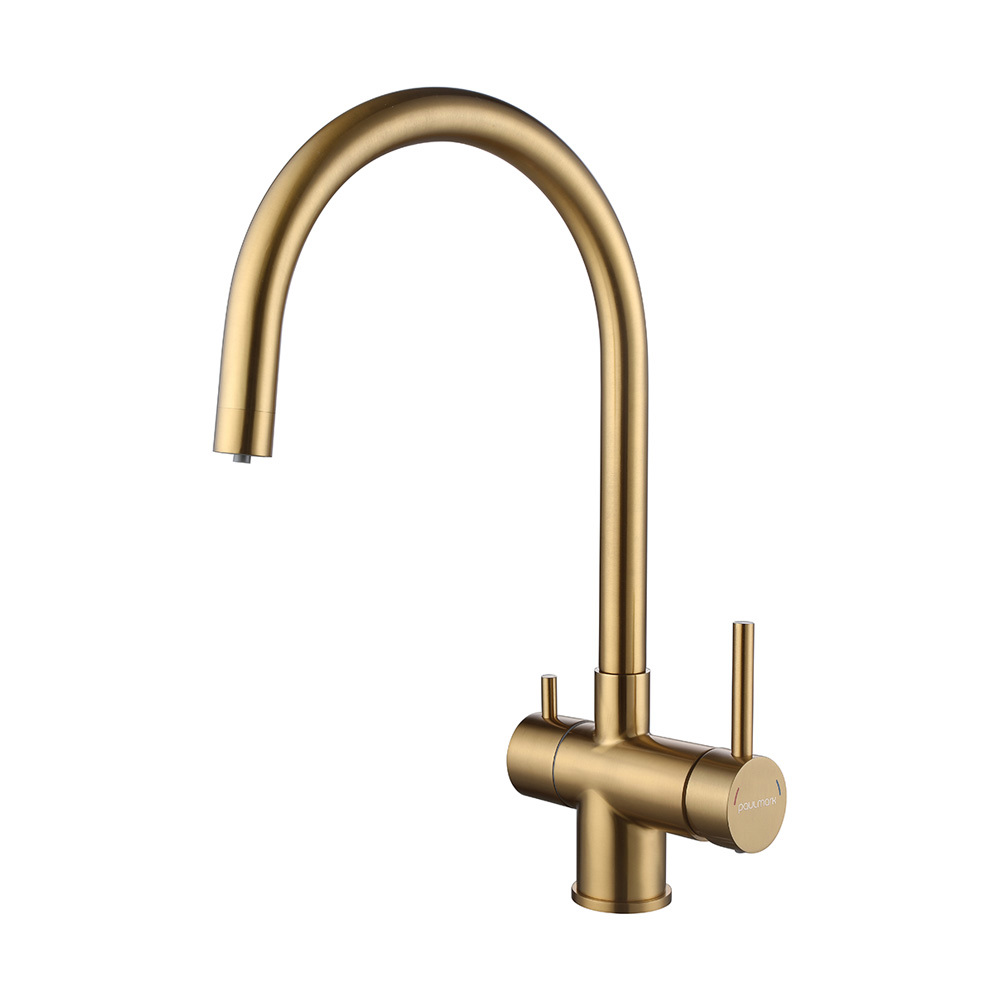 Изображение товара Однорычажный смеситель Paulmark He213218-bg 39 см цвет золотистый