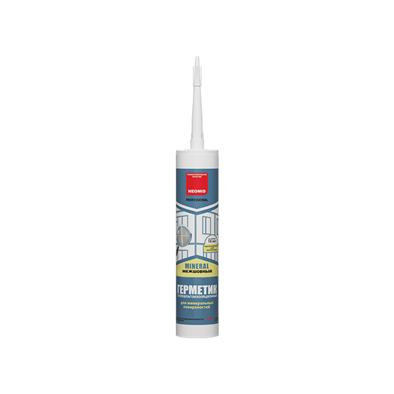 Изображение товара Герметик строительный Neomid mineral Professional белый 310 мл Изображение товара Герметик строительный Neomid mineral Professional белый 310 мл