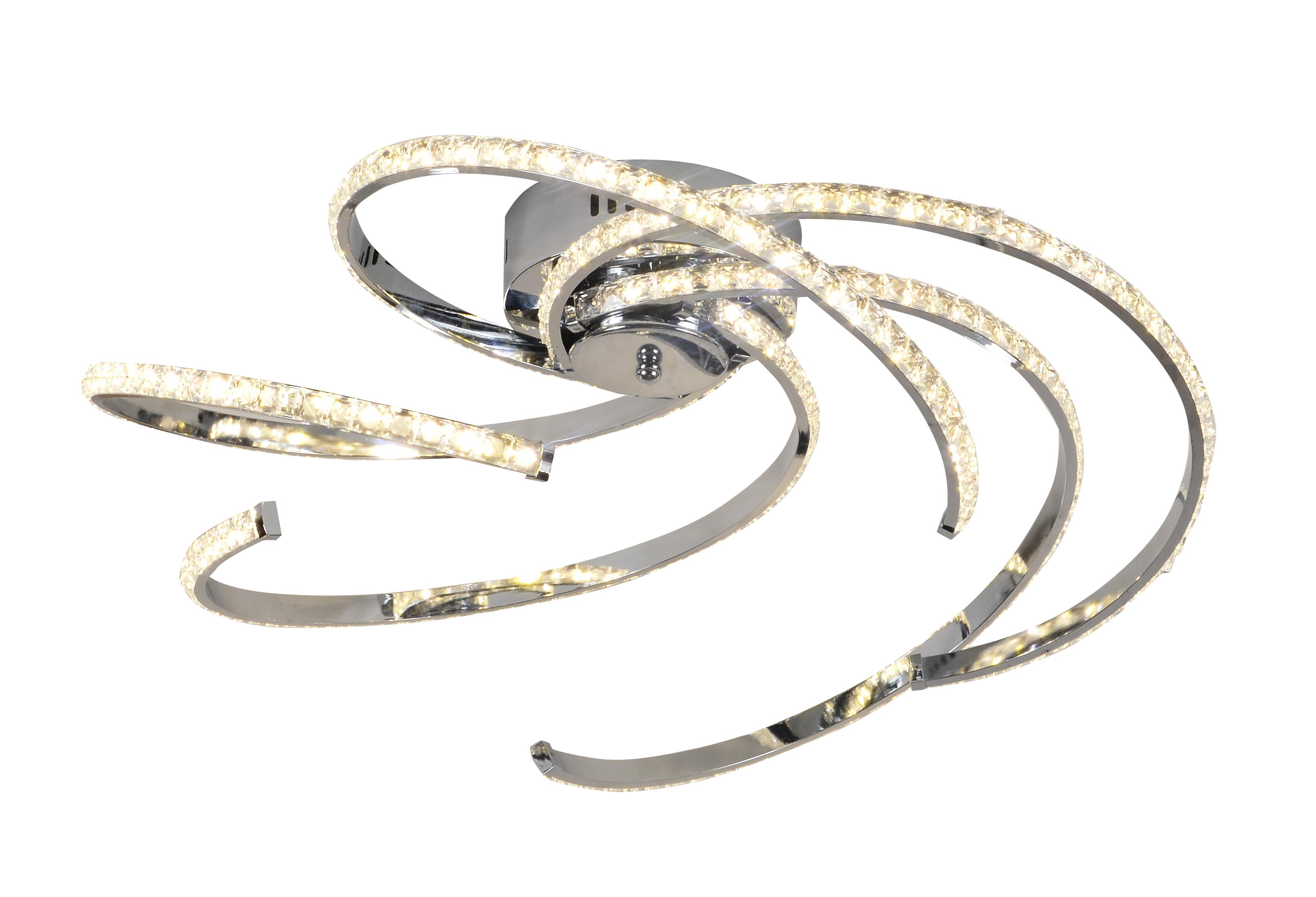 Изображение товара Светодиодная люстра MODERLI Ello V2785-CL с пультом 16 м² хром и изменение оттенков белого