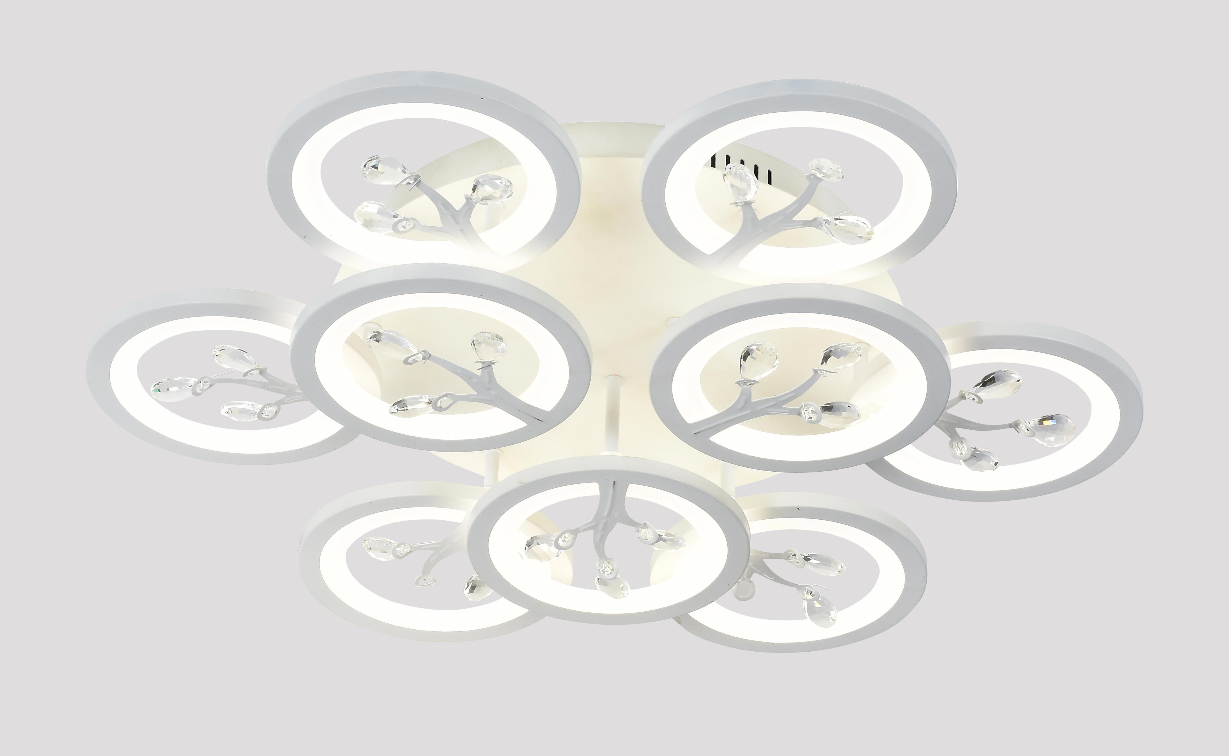 Изображение товара Люстра потолочная светодиодная MODERLI Rondi 20 м² изменение оттенков белого белая прозрачная