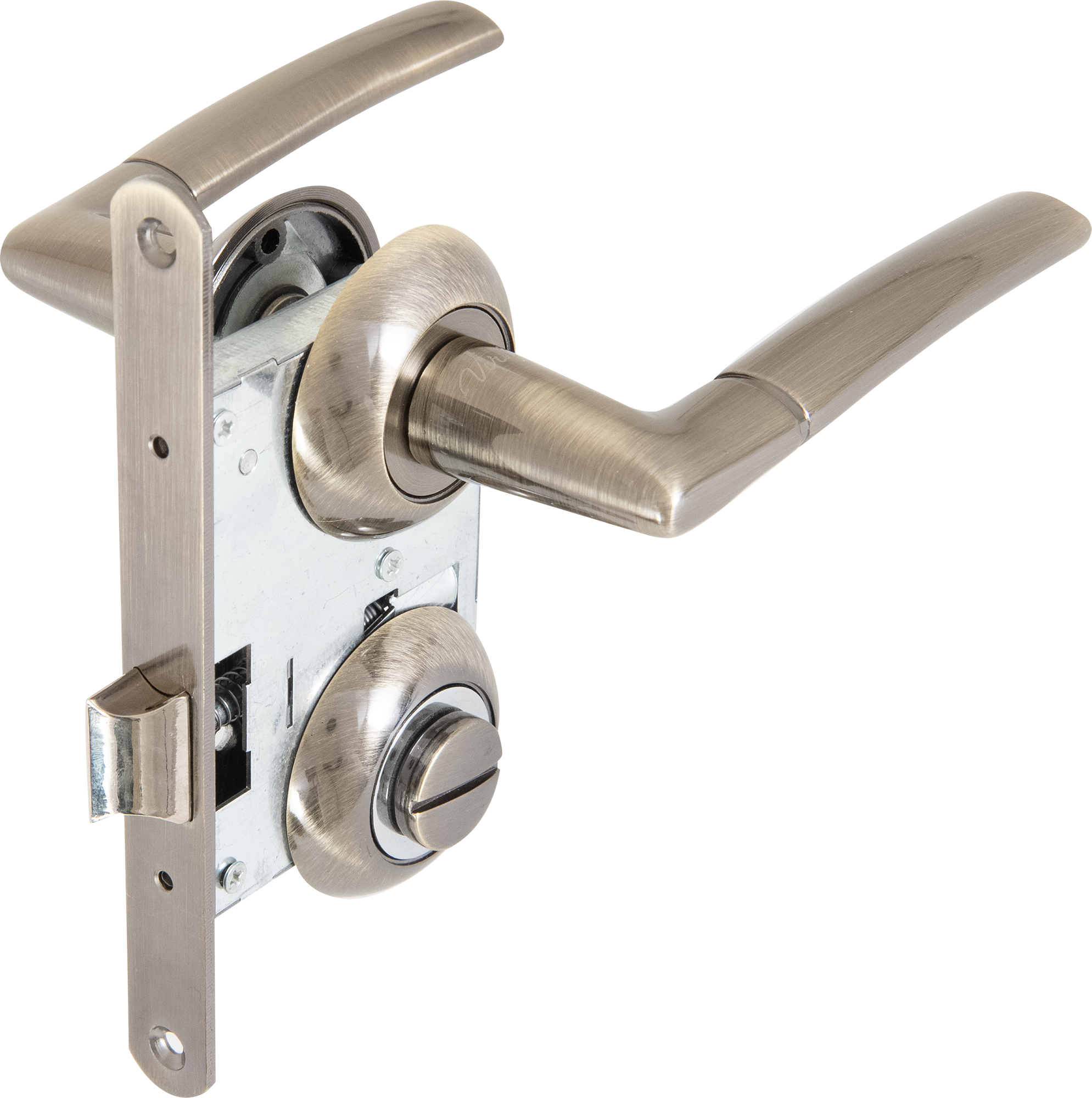 Дверные ручки 11АВ с запиранием комплект цвет бронза