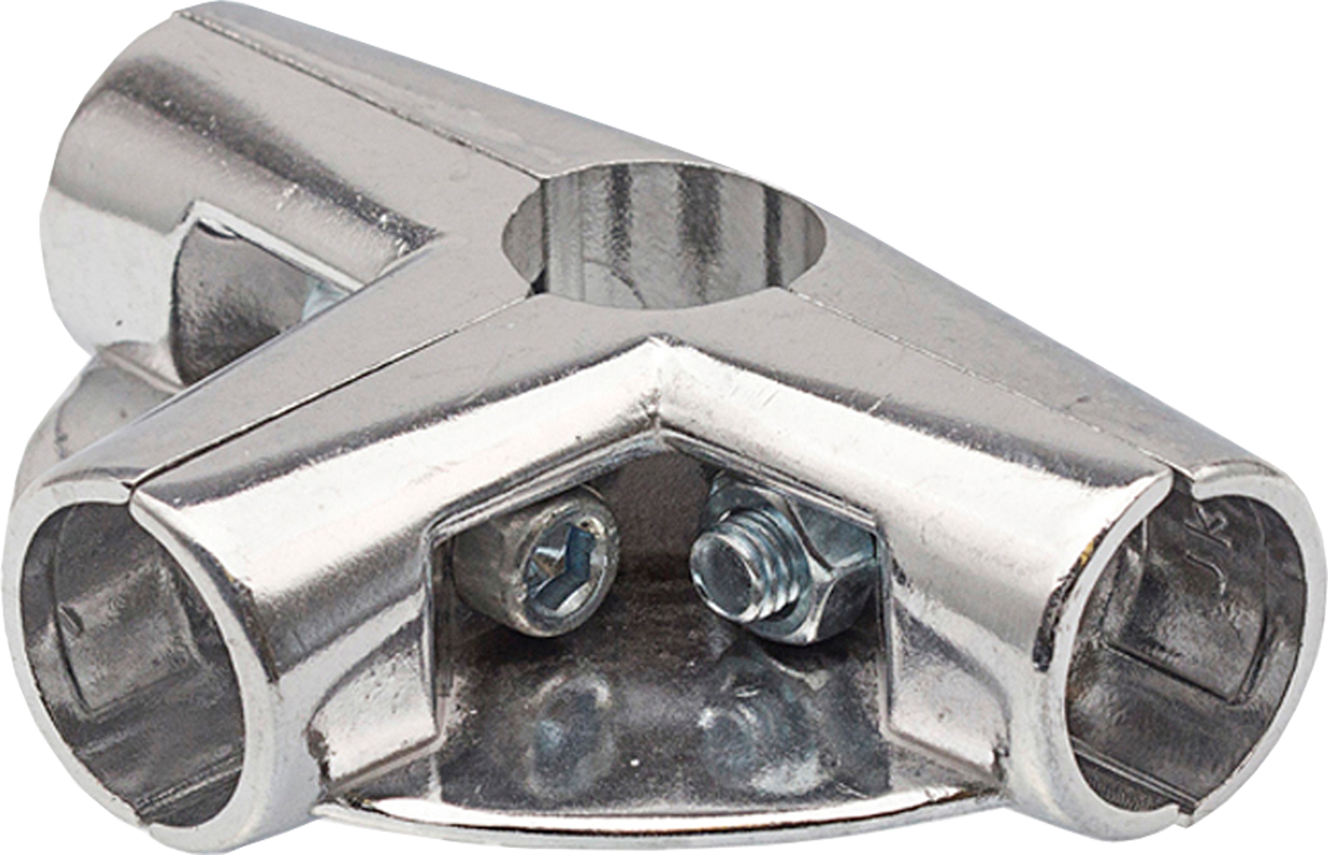 Изображение товара Соединитель 4-х труб с площадкой ⌀25 хром