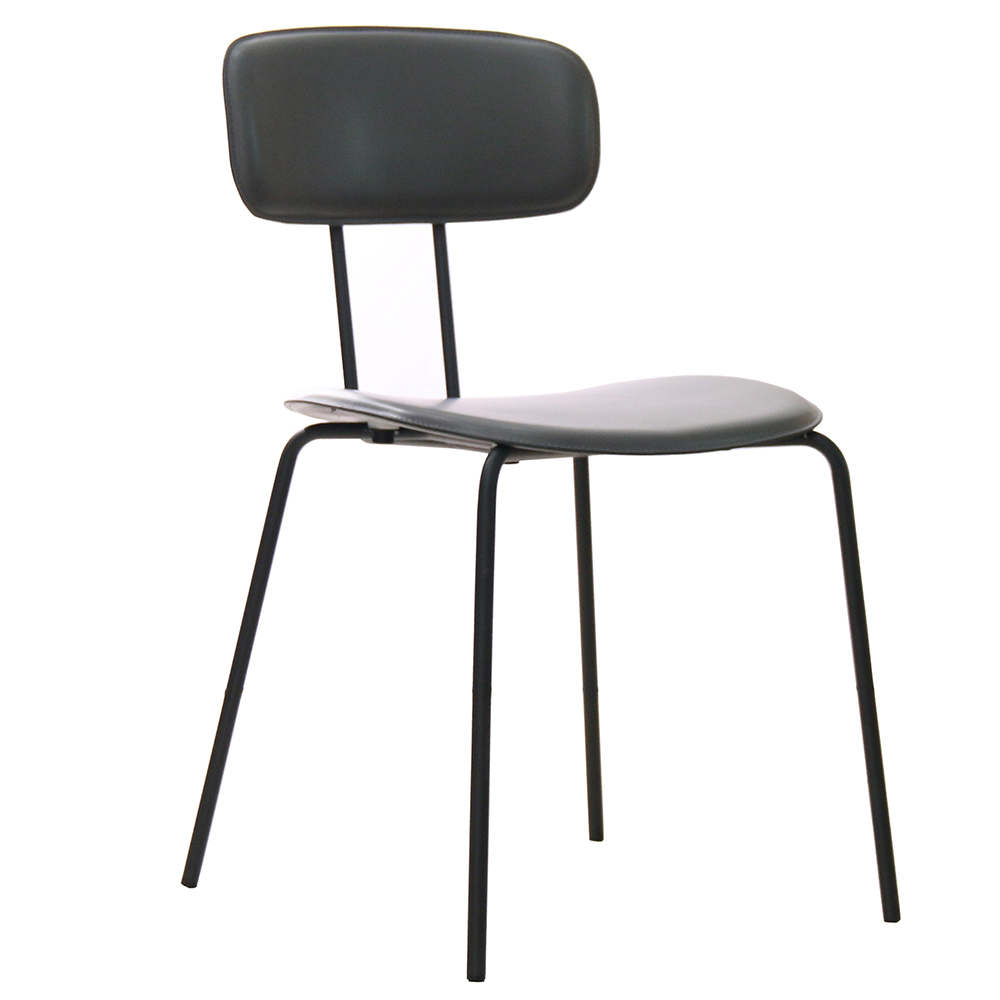 Изображение товара Стул Tokyo из металлического каркаса с эко-кожей 54x80x44 см серый BRADEX HOME