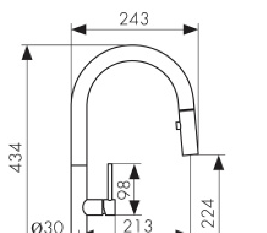 Изображение товара Однорычажный смеситель Kaiser Merkur 22.4 цвет хромированный