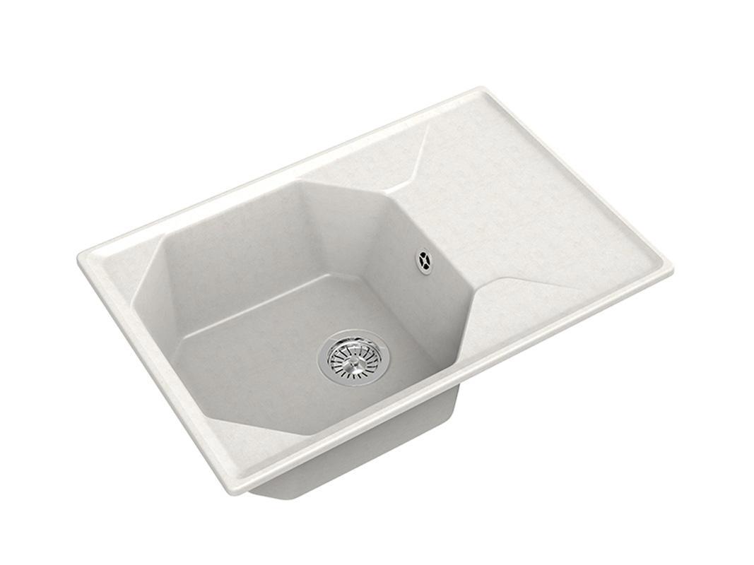 Изображение товара Мойка под столешницу Эко-м М-740 Эком 50x74x20 см искусственный камень цвет белый