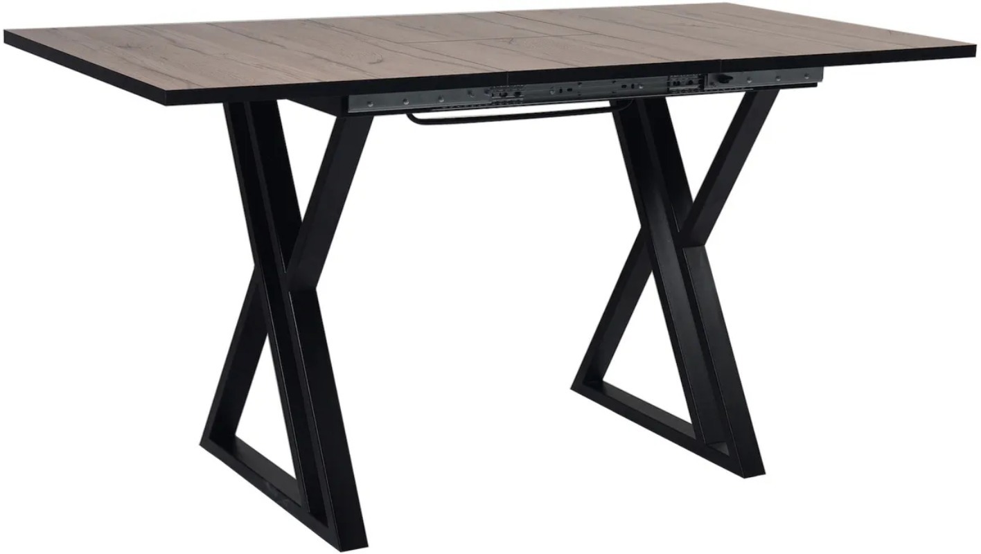 Изображение товара Кухонный стол прямоугольный МС Дальше-больше Saen 110x76 см металл цвет черный/коричневый