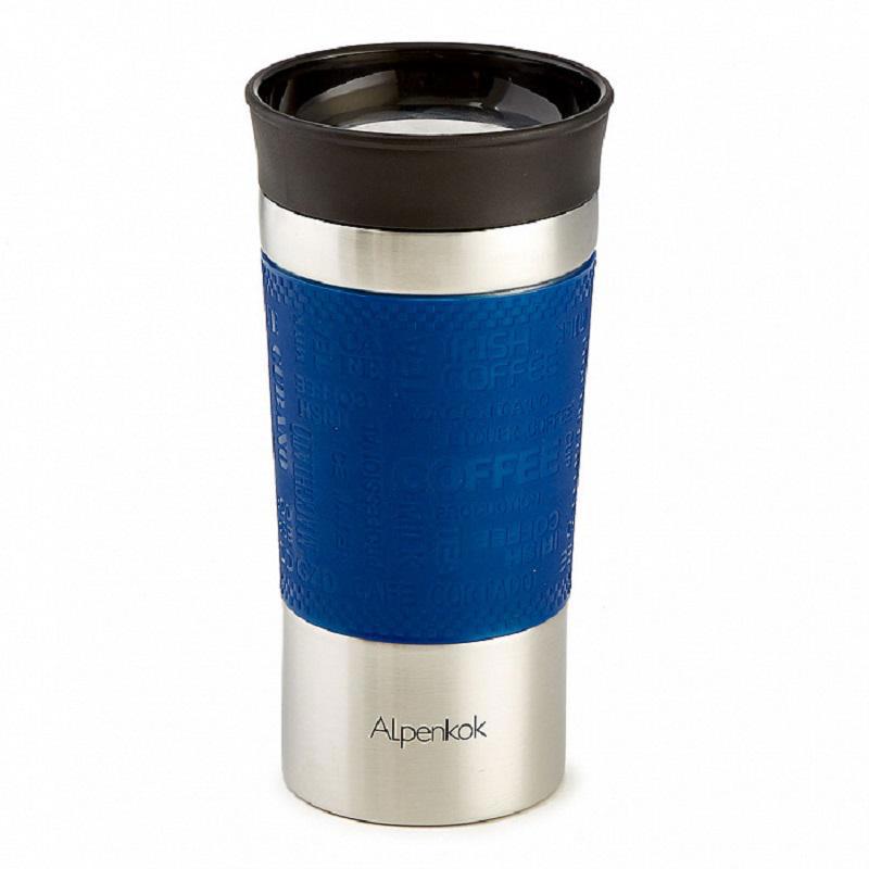 Изображение товара Термокружка Alpenkok 400 мл нержавеющая сталь цвет синий