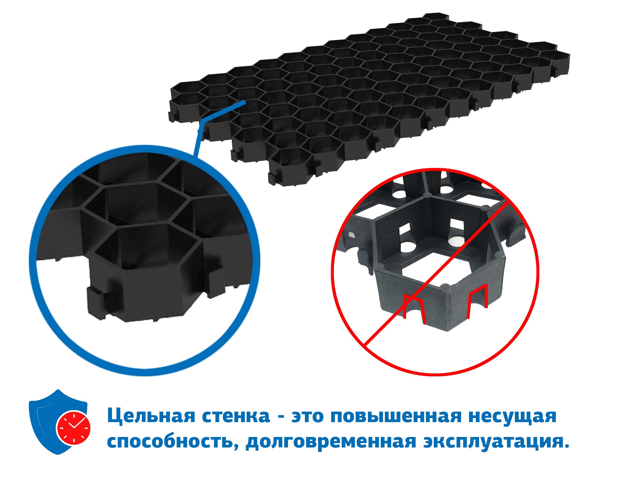 Изображение товара Решётка газонная Gidrolica Eco Standart 70x40x3.2 см цвет черный Изображение товара Решётка газонная Gidrolica Eco Standart 70x40x3.2 см цвет черный