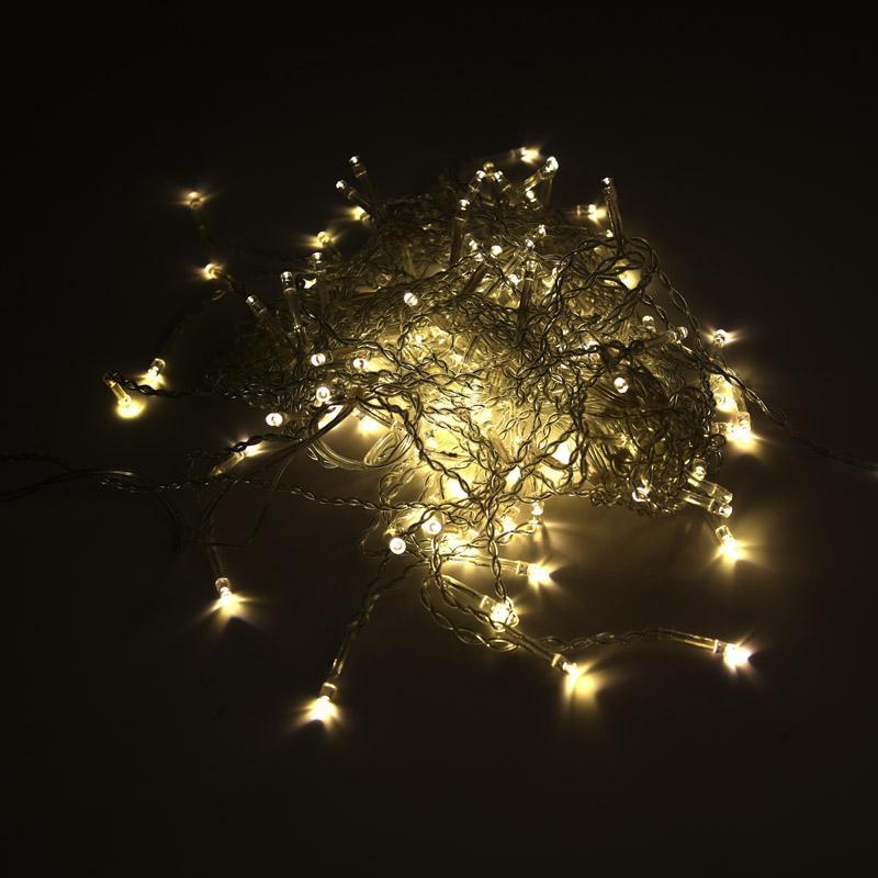 Изображение товара Электрогирлянда внутренняя Ecola Бахрома 80LED желтая 8 режимов работы N2RV03ELC