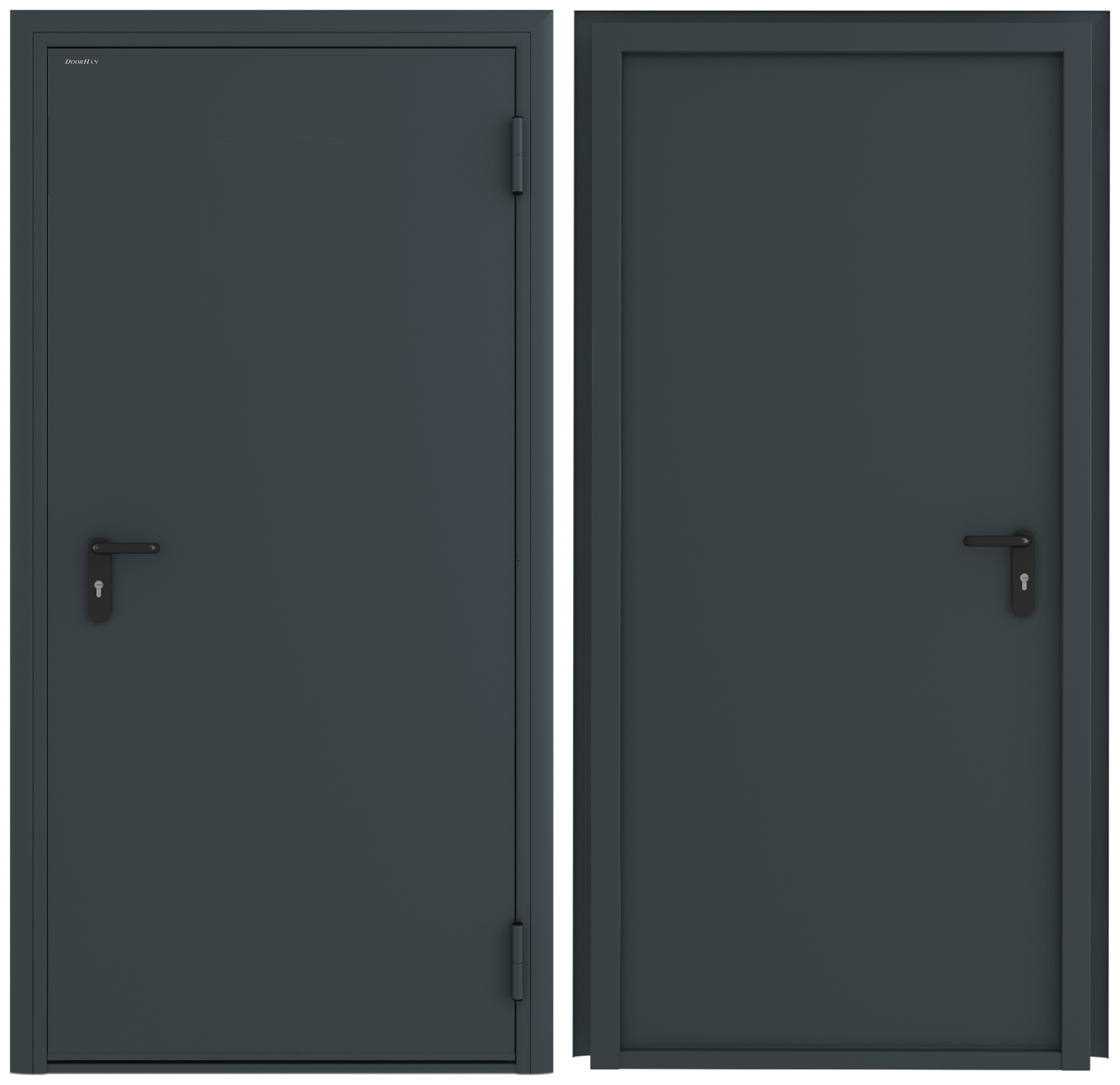 Изображение товара Дверь техническая EI60 108x205 см правая цвет RAL7016