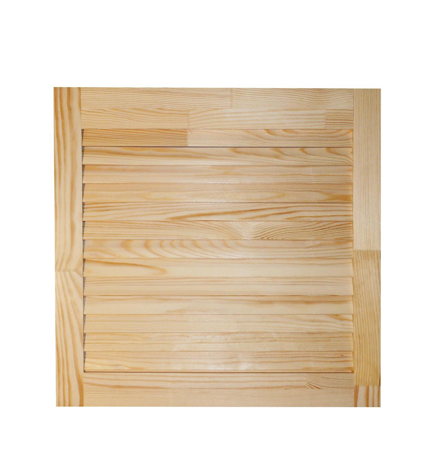 Изображение товара Жалюзийная дверь из сосны 467x444x20 мм Леспроф натуральное дерево