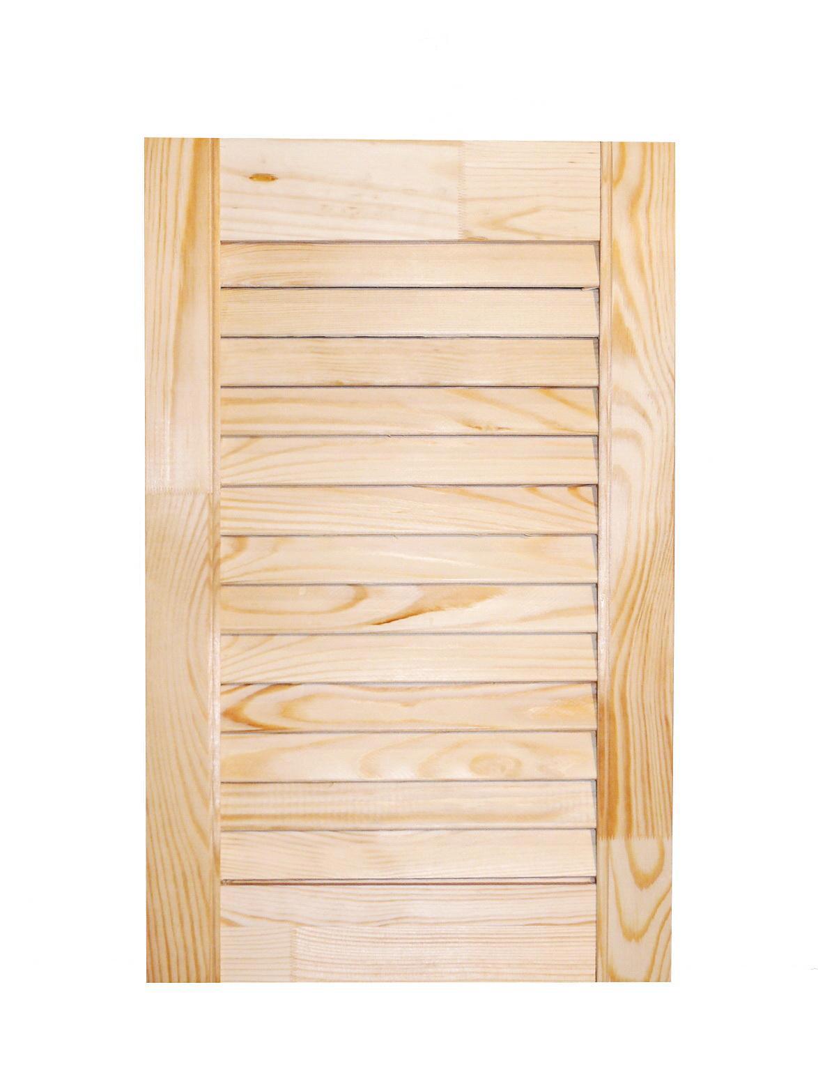 Изображение товара Жалюзийная дверь из сосны 467x394х20 мм Экстра Леспроф натуральное дерево