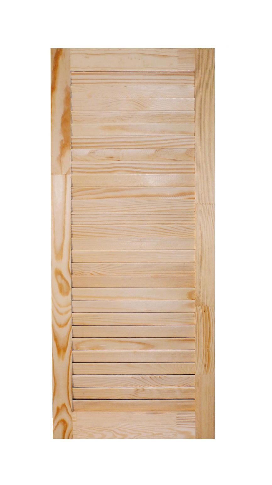 Изображение товара Жалюзийная дверь Леспроф 850x344х20 мм сосна категория Экстра натуральное дерево