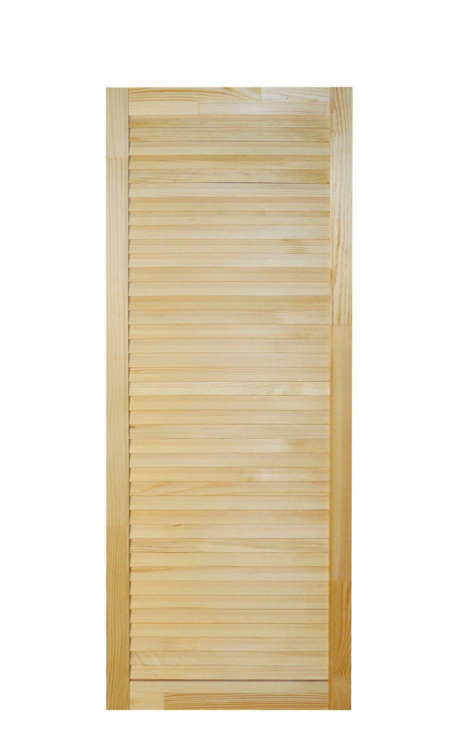 Изображение товара Жалюзийная дверь Леспроф 1205x594x20 мм сосна Экстра натуральное дерево