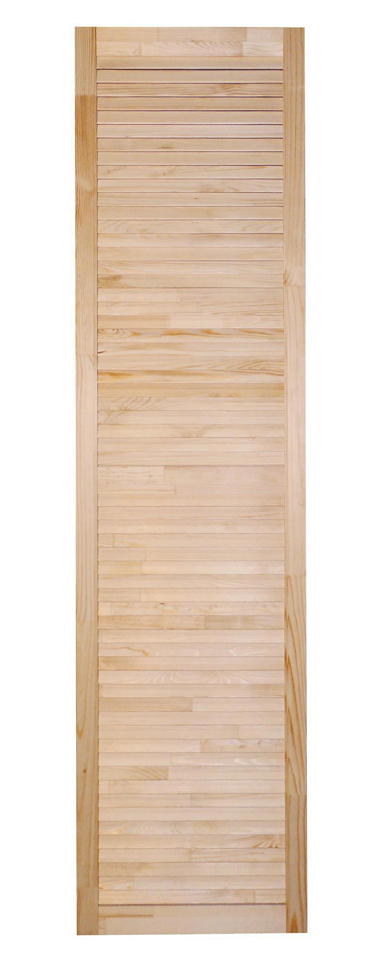 Изображение товара Жалюзийная дверь Леспроф 1800x444x20 мм из сосны для шкафов и интерьера