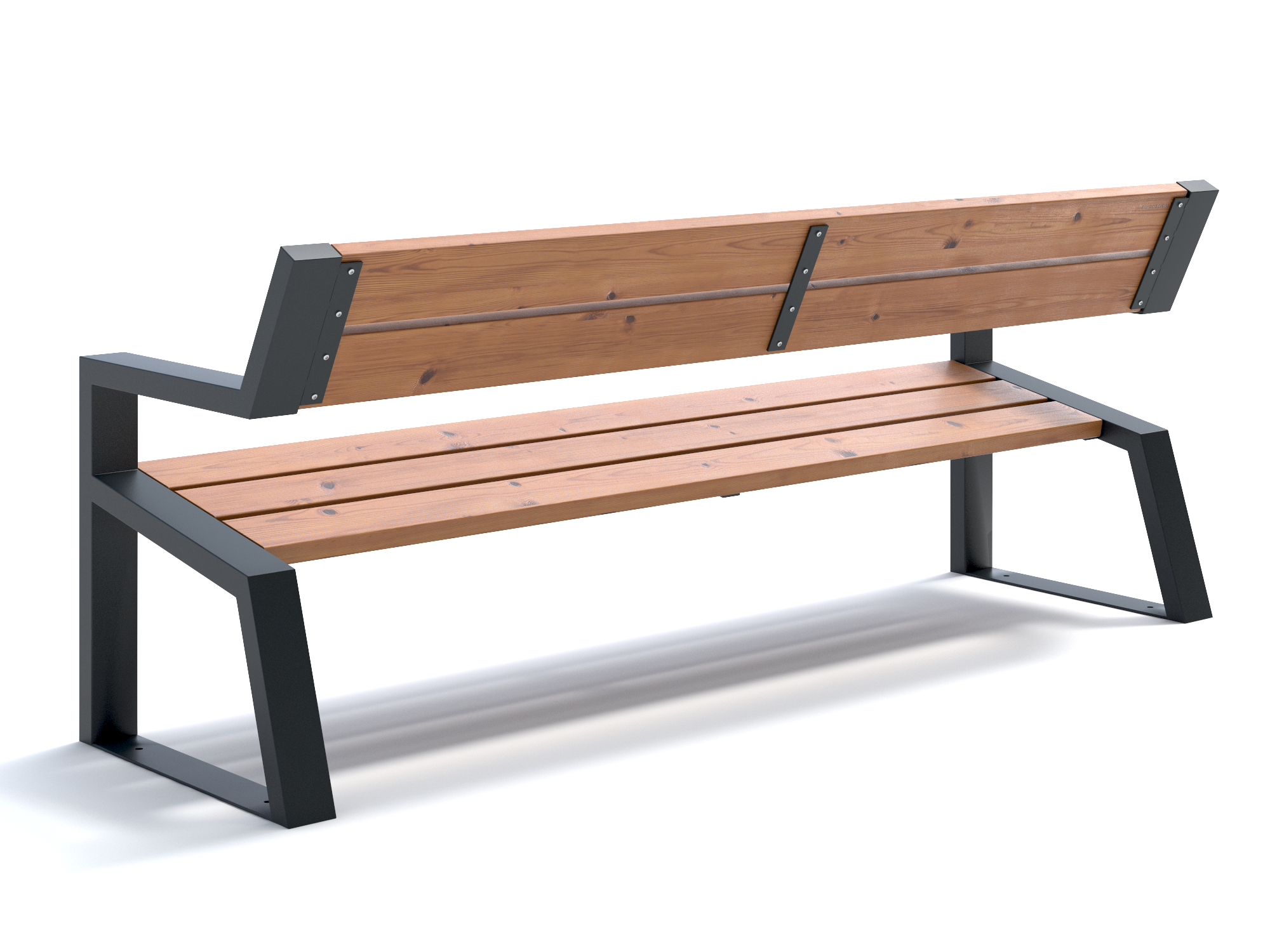 Изображение товара Скамья садово-парковая Mirozdanie Mountain 2000 термососна графит