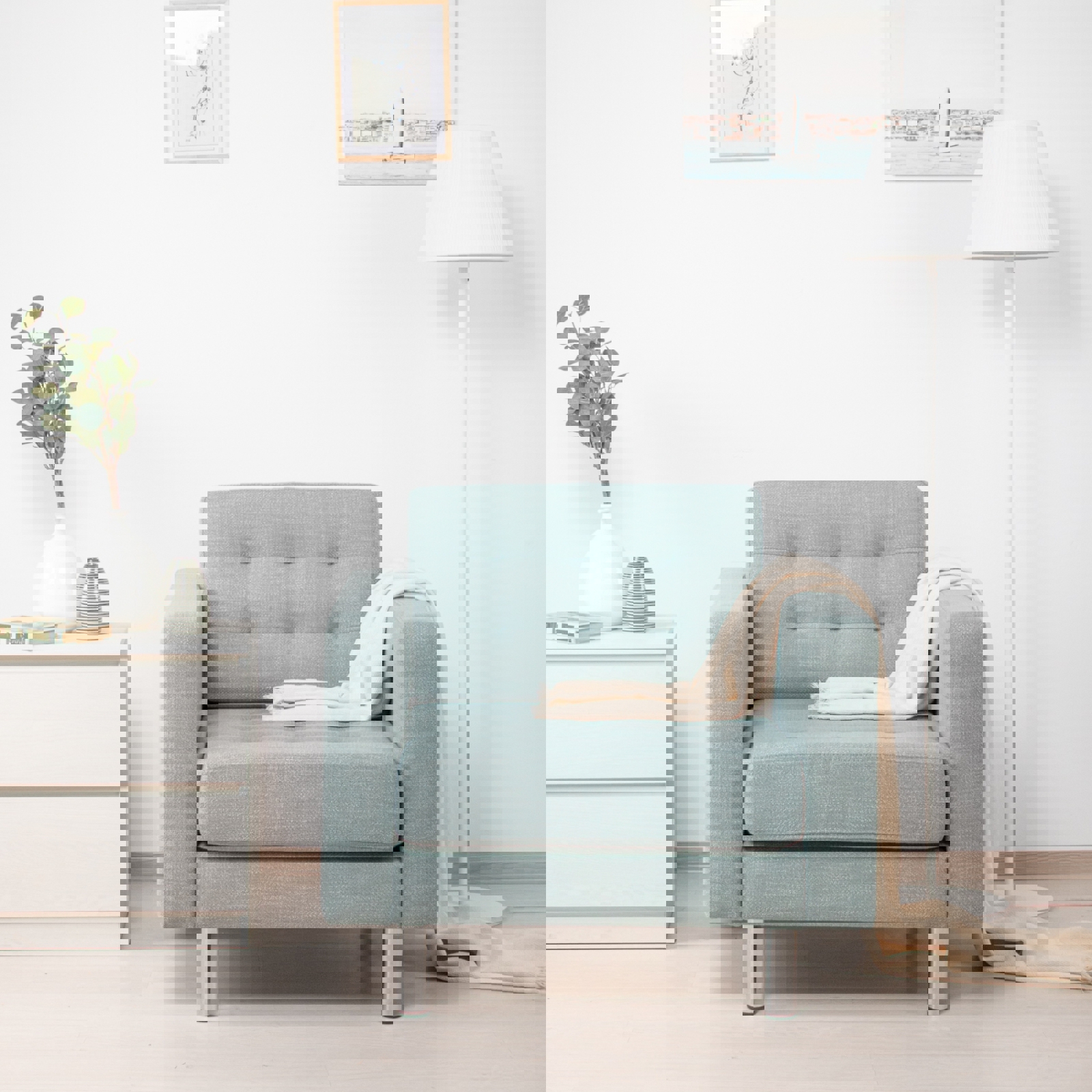 Изображение товара Кресло Моби Джастин Nо_72 89x79x90 см ЛДСП цвет бирюзовый