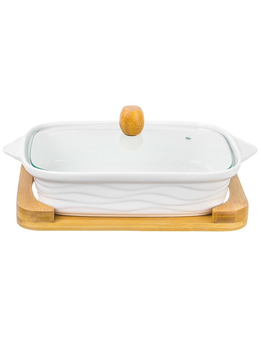 Изображение товара Блюдо для запекания ELAN GALLERY Айсберг волны 30x18x13 см фарфор