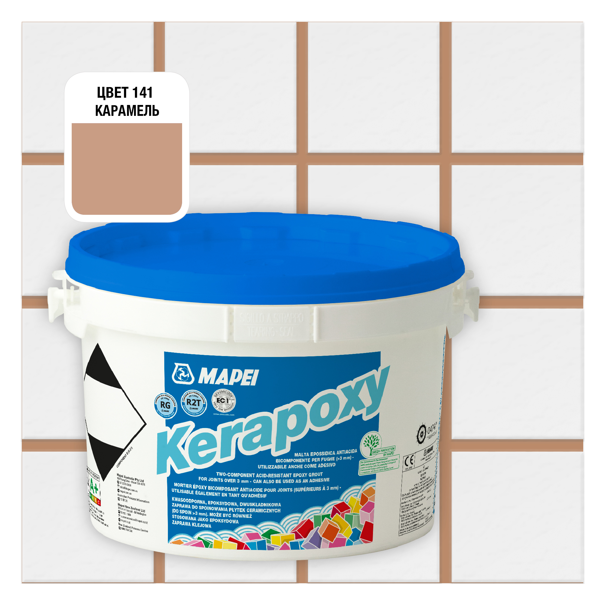 Изображение товара Эпоксидная затирка Mapei Kerapoxy 141 карамельный 2 кг - профессиональный монтаж