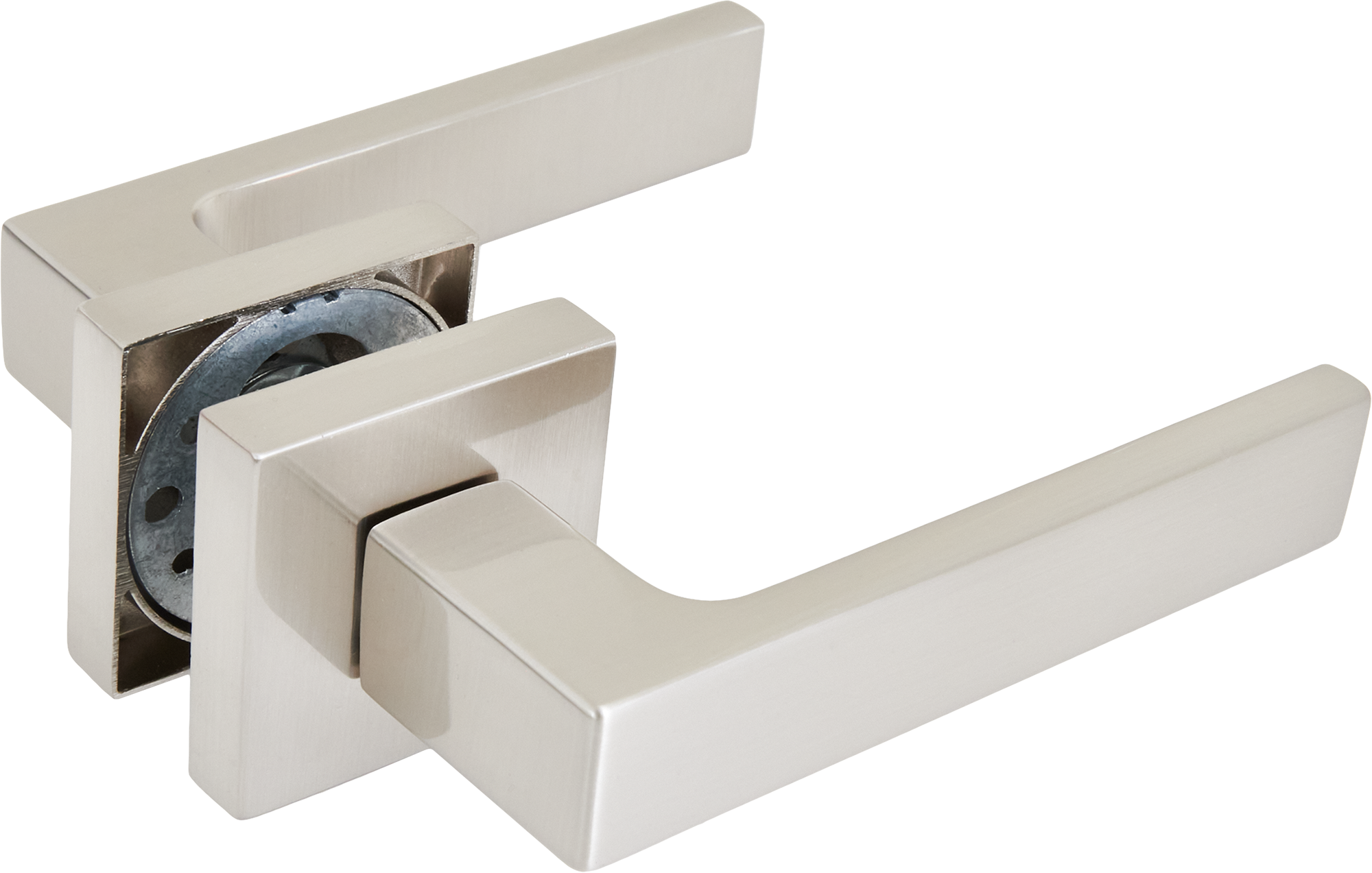 Дверные ручки 142 D комплект цвет никель