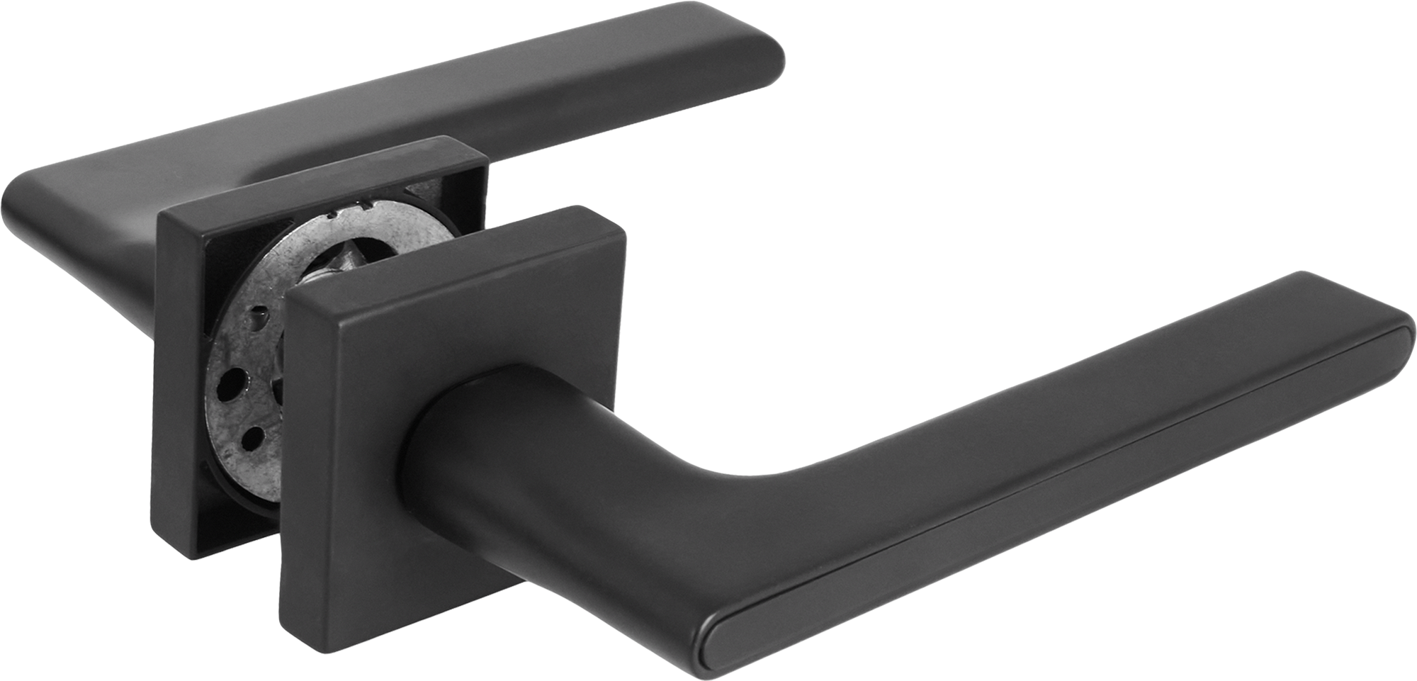 Дверные ручки 141 BL комплект цвет черный