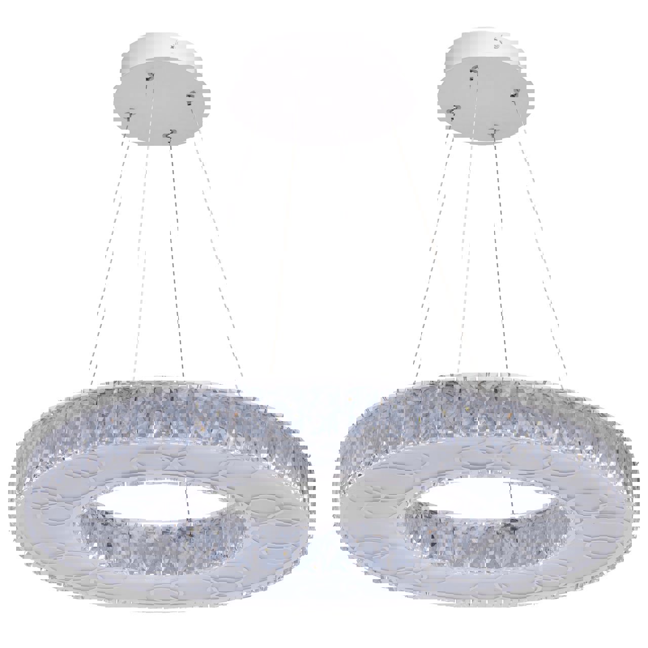 Изображение товара Люстра потолочная светодиодная DE MARKT 687010501 белая 19 м² с изменением оттенков