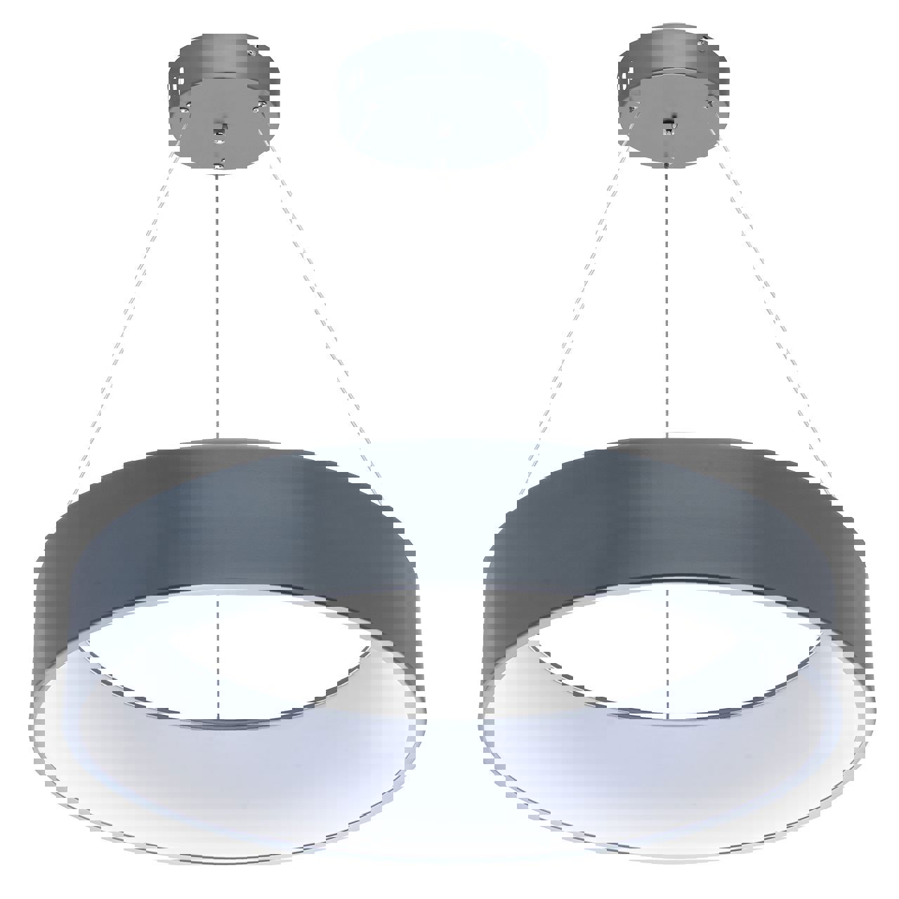 Изображение товара Люстра потолочная светодиодная DE MARKT 674011401 28 м² теплый белый серый