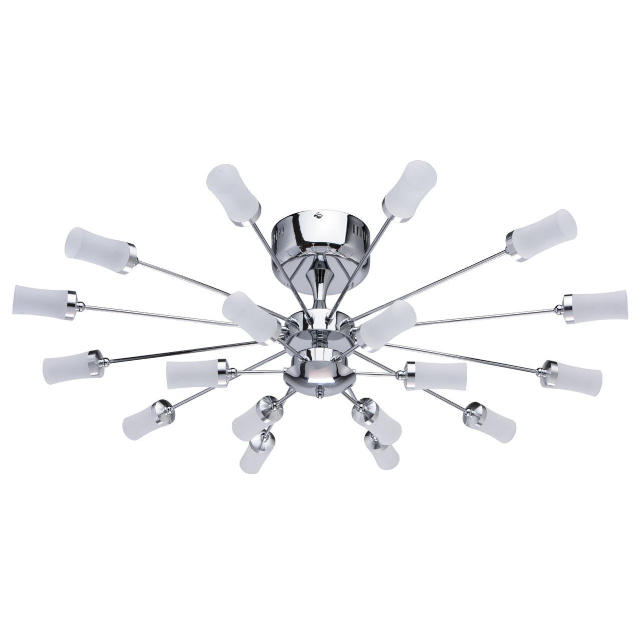 Изображение товара Люстра потолочная светодиодная DE MARKT 329011418 20 м² нейтральный белый свет цвет серый / серебристый