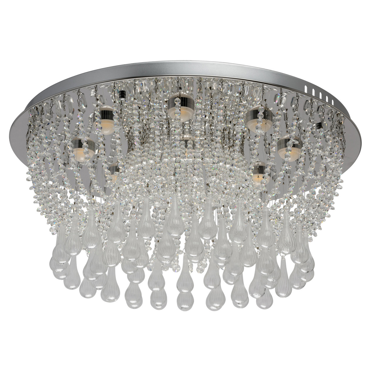 Изображение товара Люстра потолочная светодиодная MW 464018309 17 м² теплый белый свет цвет серый / серебристый