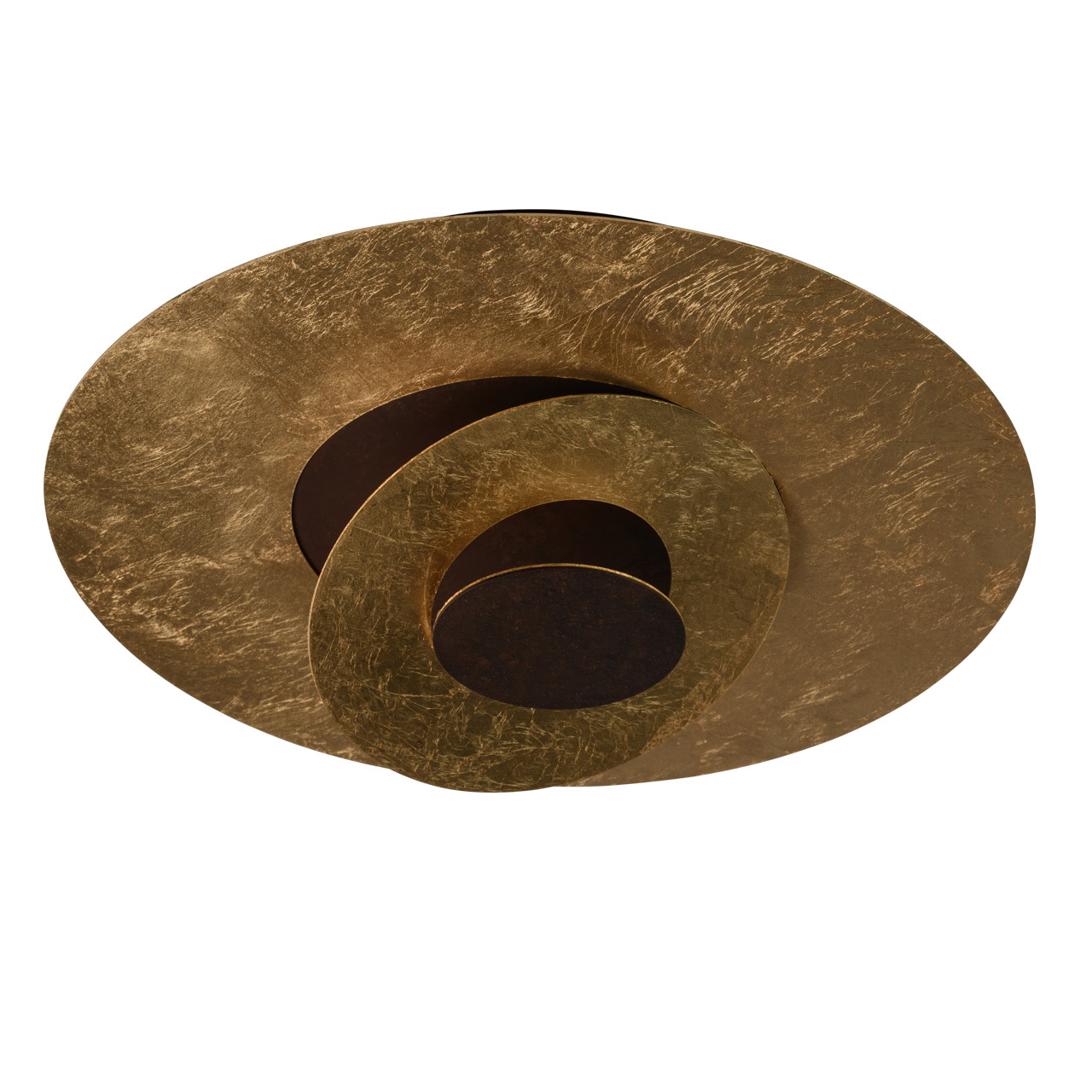 Изображение товара Люстра потолочная светодиодная DE MARKT 452013801 5 м² теплый белый свет цвет жёлтый / золотой