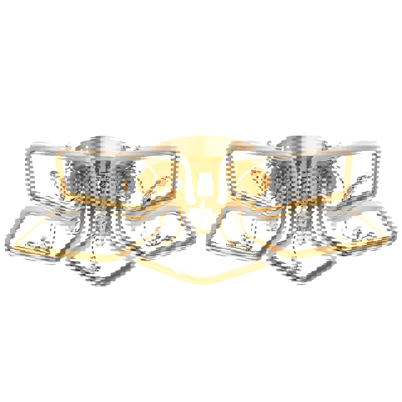 Изображение товара Люстра потолочная светодиодная Ивонна 14 м² теплый белый свет золотой цвет