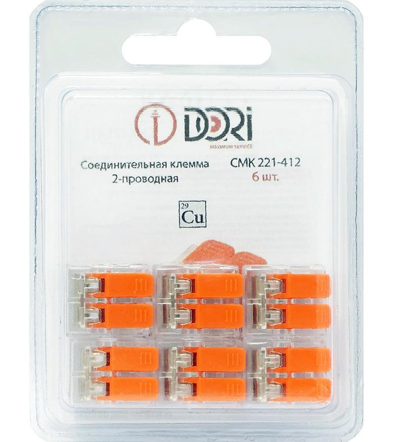 Изображение товара Клемма соединительная Dori СМК 221-412 2-проводная 6 шт Изображение товара Клемма соединительная Dori СМК 221-412 2-проводная 6 шт