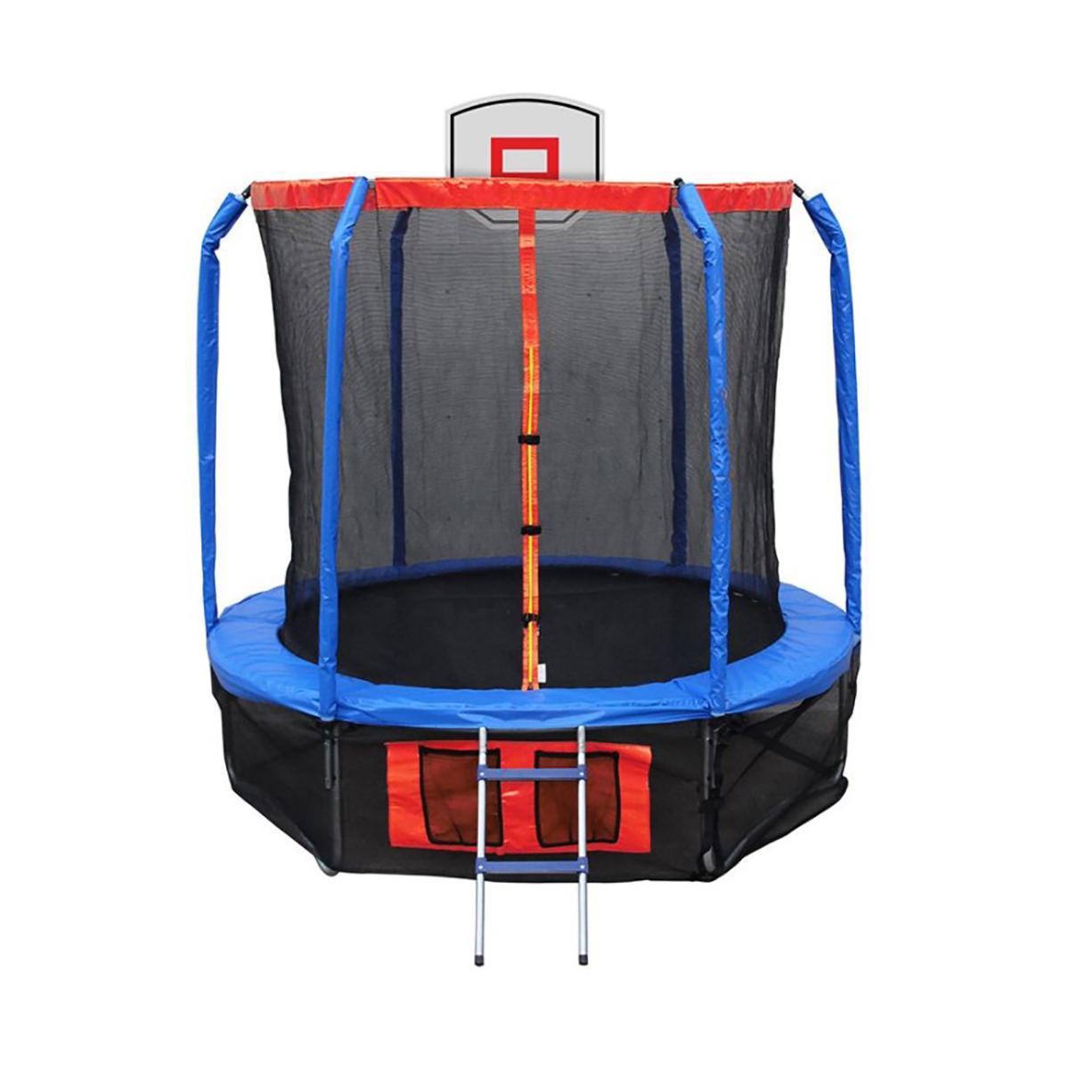 Изображение товара Батут ECOS BS-8FT-3 D244 см с защитной сеткой и лесенкой