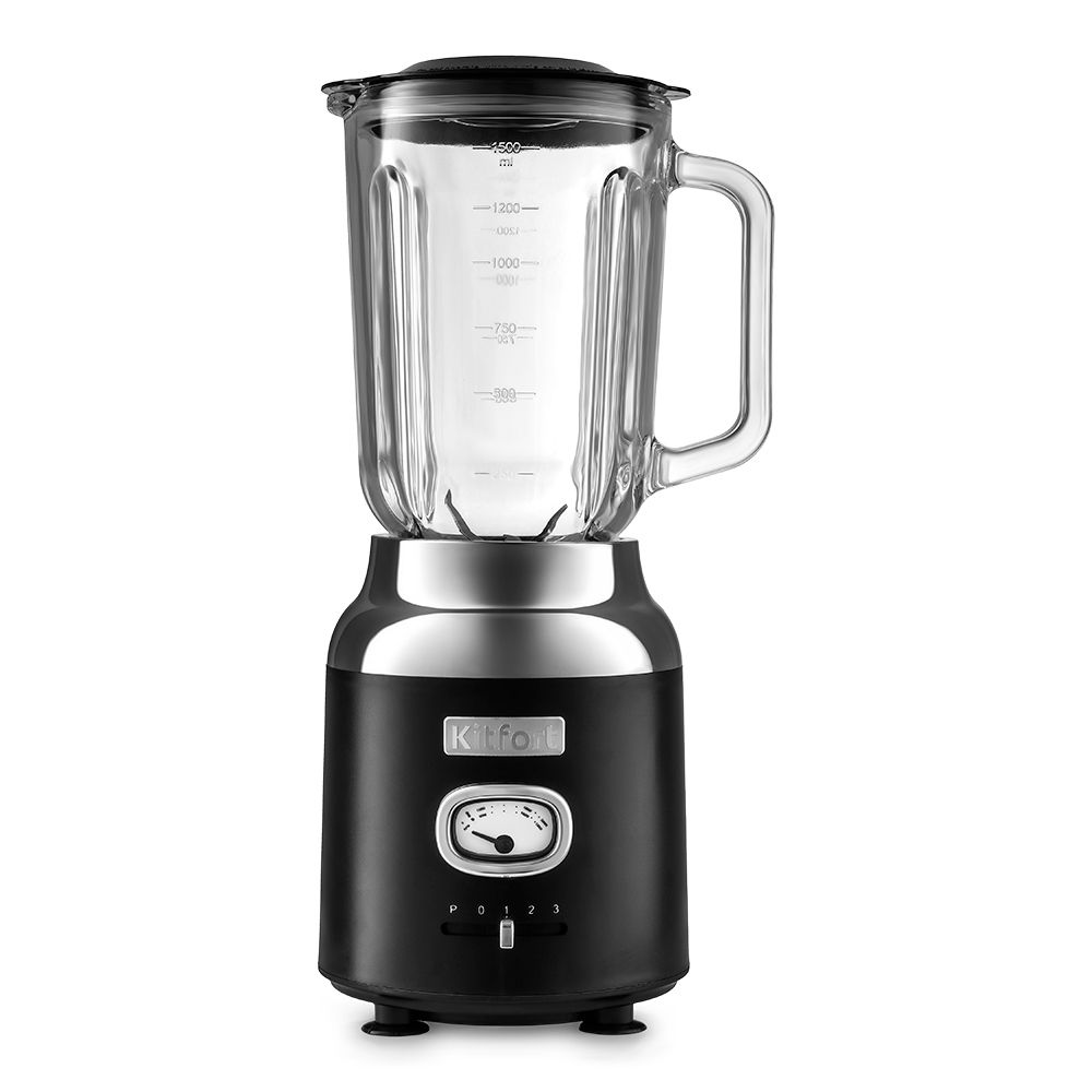 Изображение товара Стационарный блендер Kitfort КТ-3085-2 мощностью 600 Вт черный стеклянная чаша