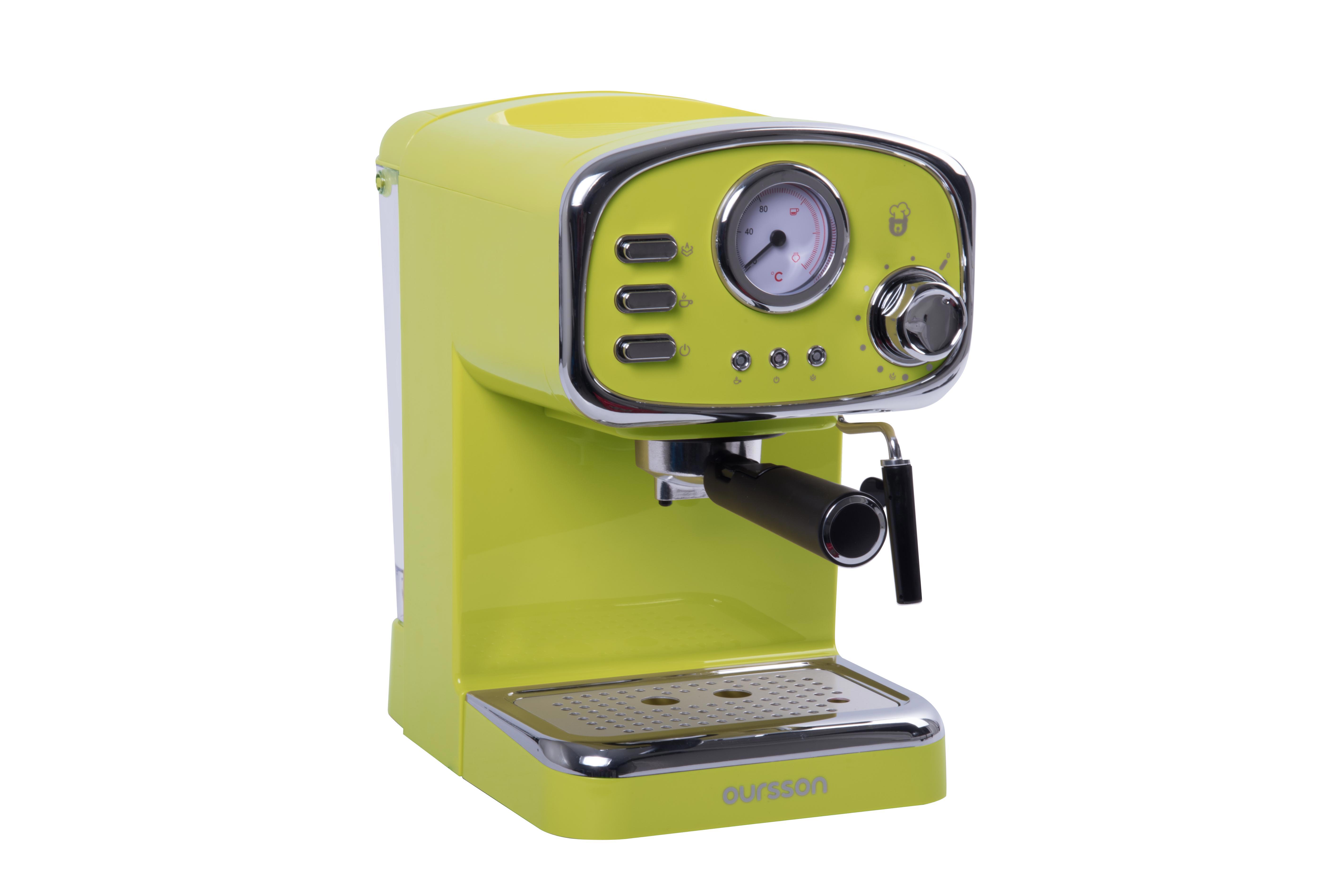 Изображение товара Кофеварка Oursson 20.1x30.9x29 цвет зеленый