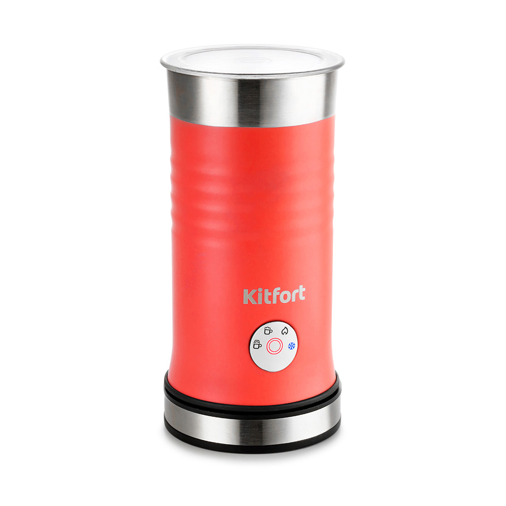 Изображение товара Вспениватель молока Kitfort КТ-786 красный для капучино латте пенки