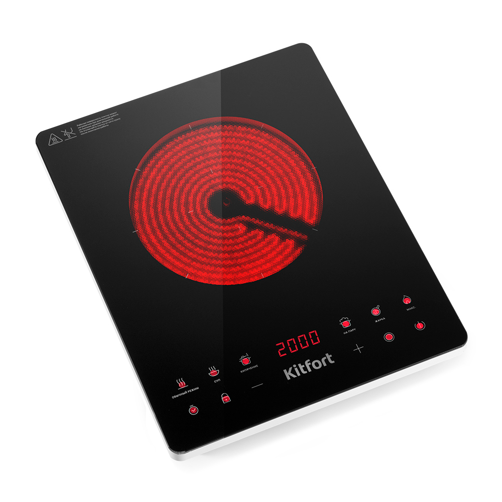 Изображение товара Электрическая настольная плита Kitfort КТ-140 28 см 1 конфорка цвет черный