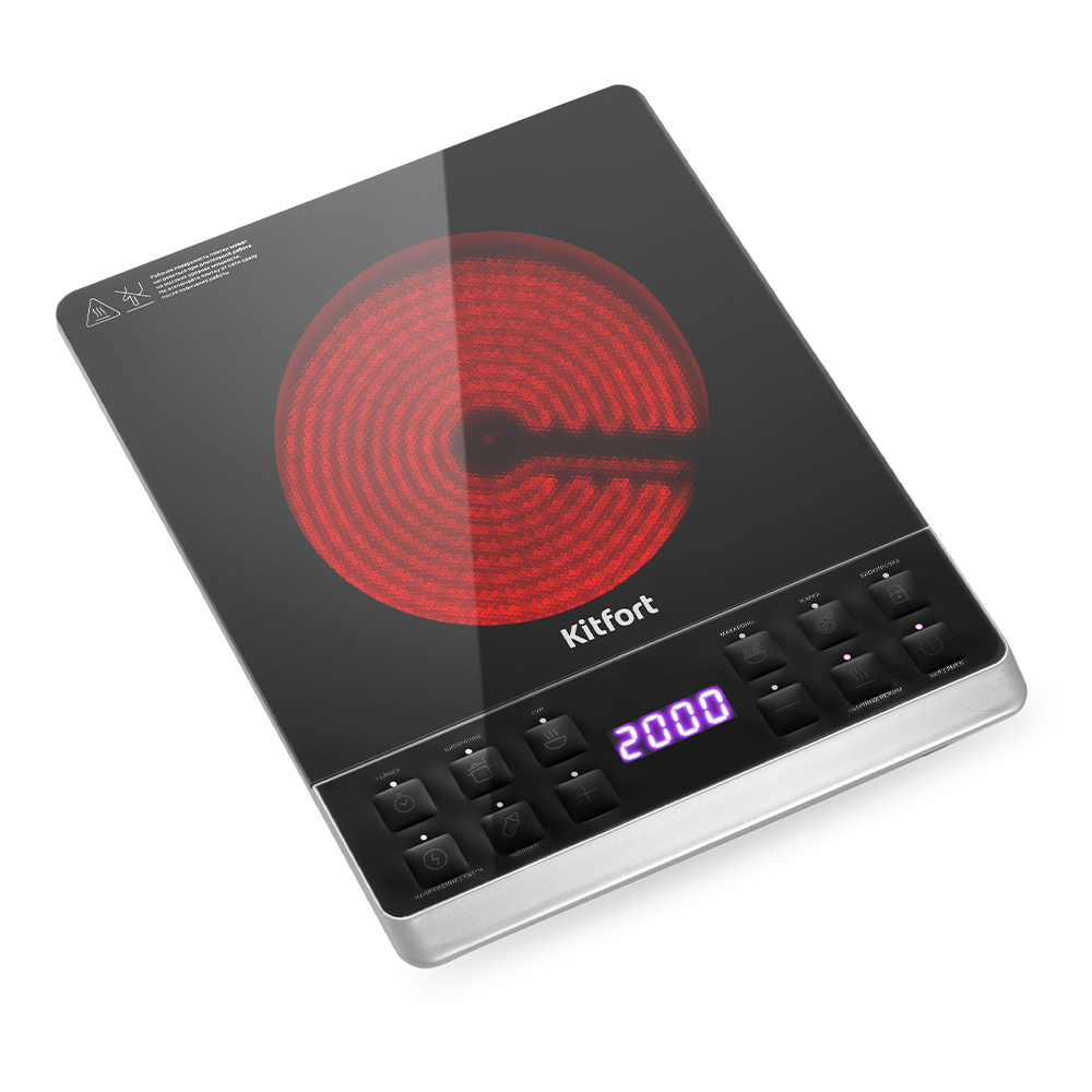 Изображение товара Электрическая настольная плита Kitfort КТ-139 с 1 конфоркой 2000 Вт стеклокерамика