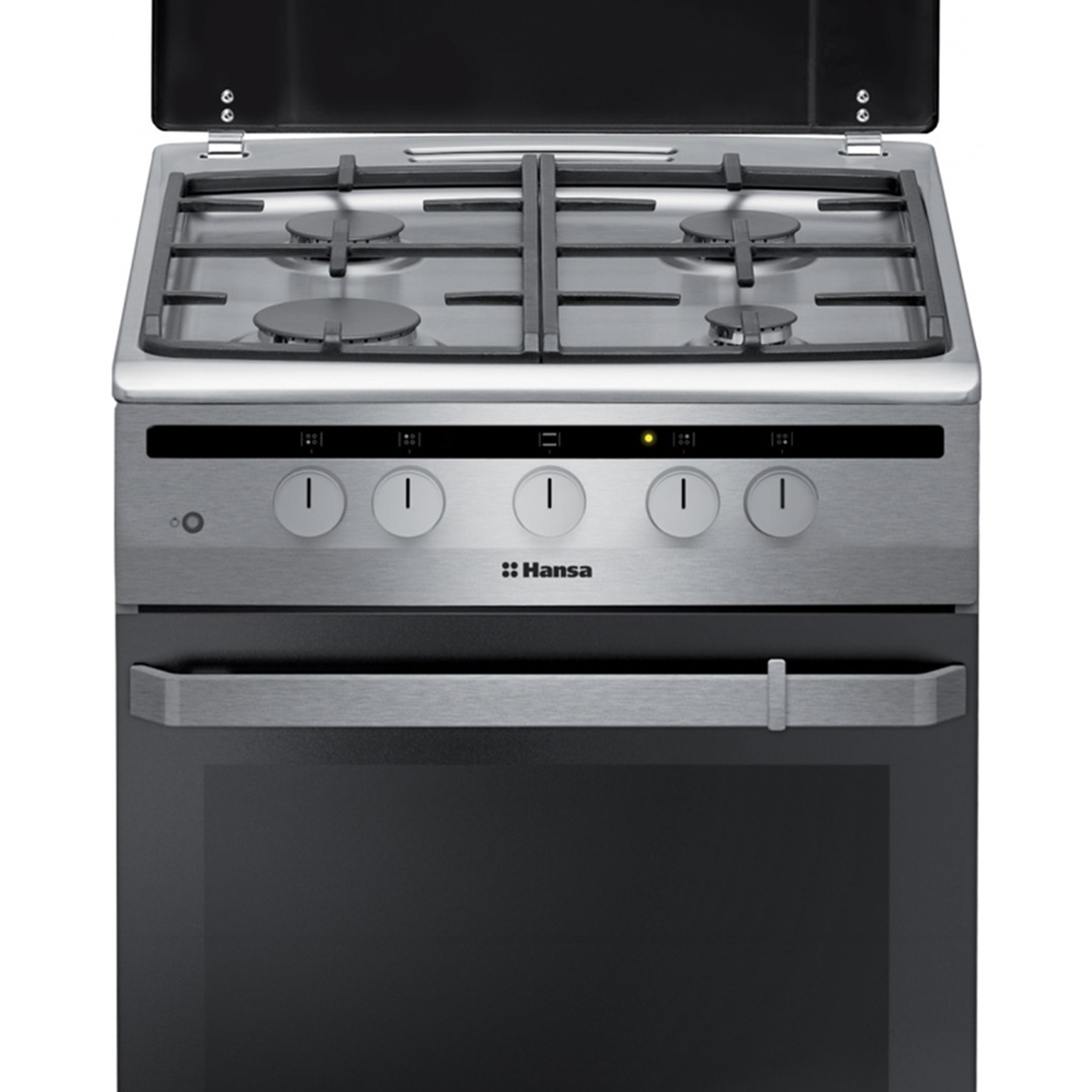 Изображение товара Газовая плита Hansa FCGX53020 с духовкой грилем и ящиком нержавеющая сталь