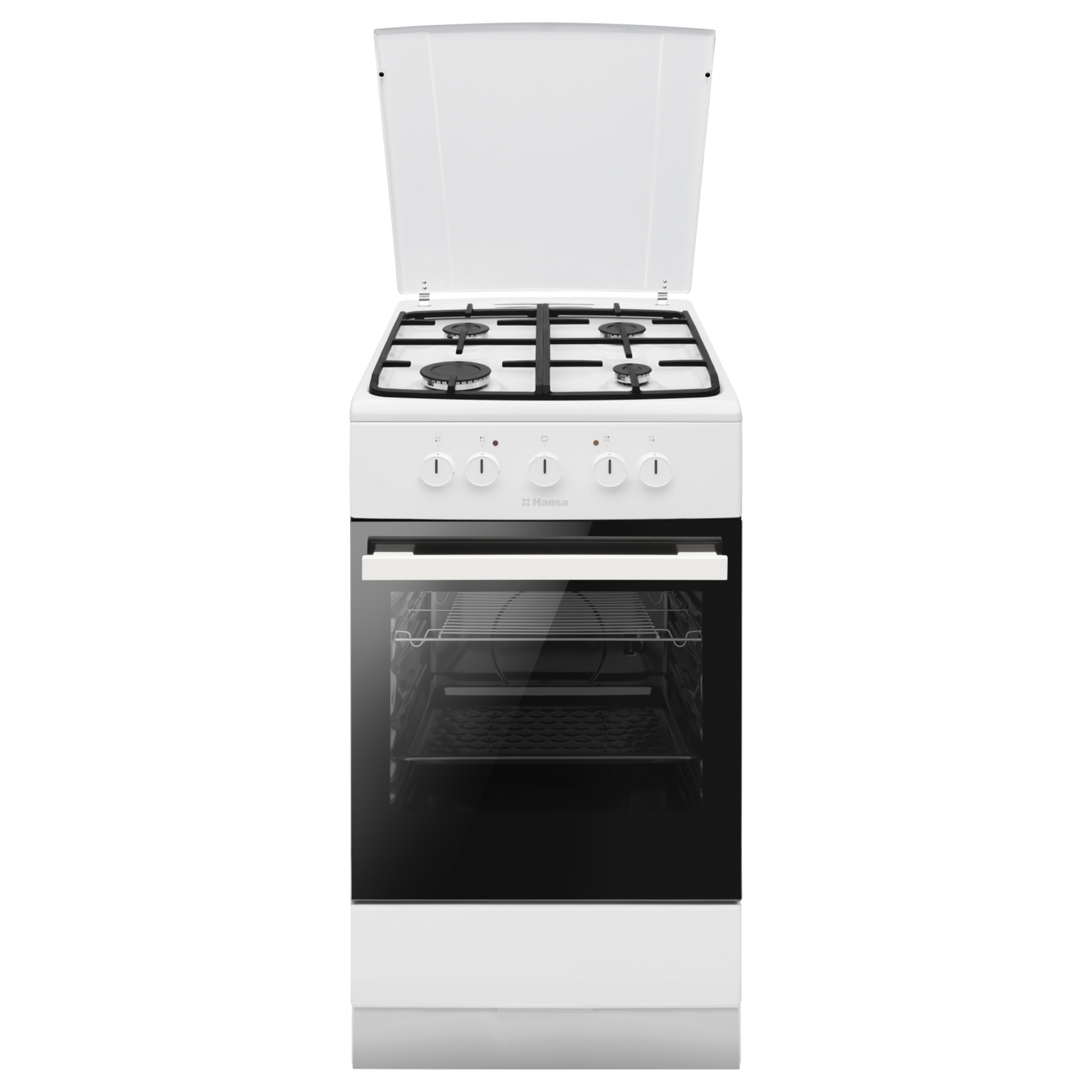Изображение товара Газоэлектрическая плита HANSA FCMW54023 50 см духовка гриль белая