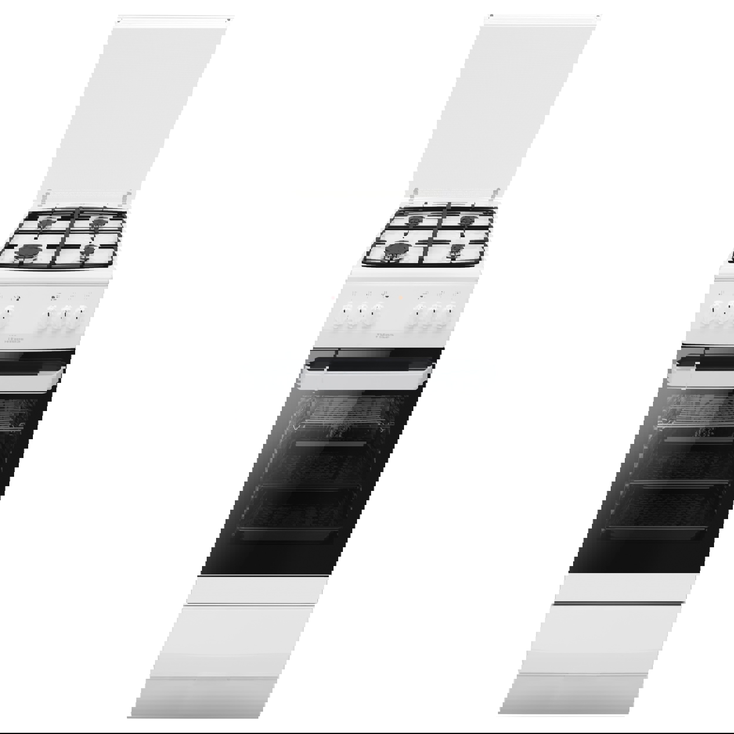 Изображение товара Газоэлектрическая плита Hansa FCMW58077 белая 50 см с духовкой и 4 конфорками