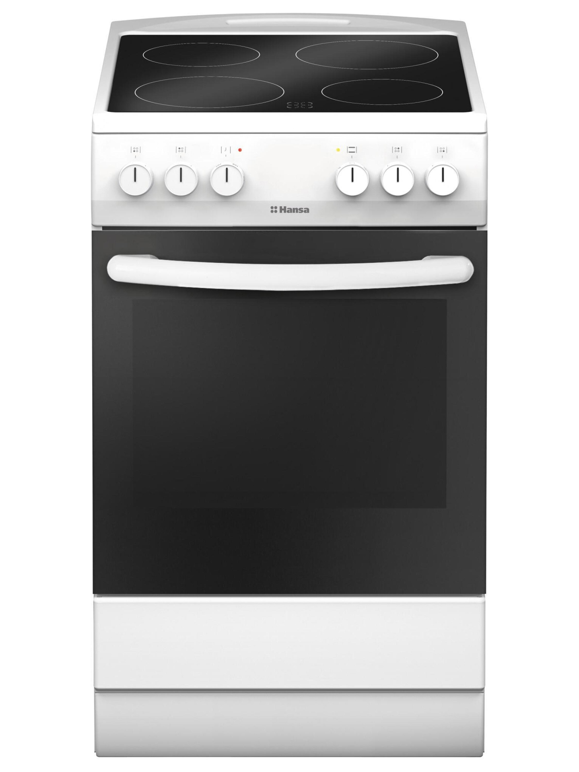 Изображение товара Электроплита Hansa FCCW53183 с духовкой 50 см стеклокерамическая белая