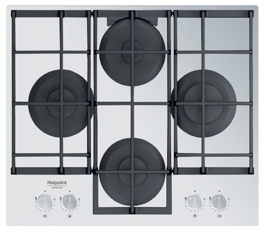 Изображение товара Газовая варочная панель Hotpoint HAGS 62F/WH 59 см 4 конфорки цвет белый