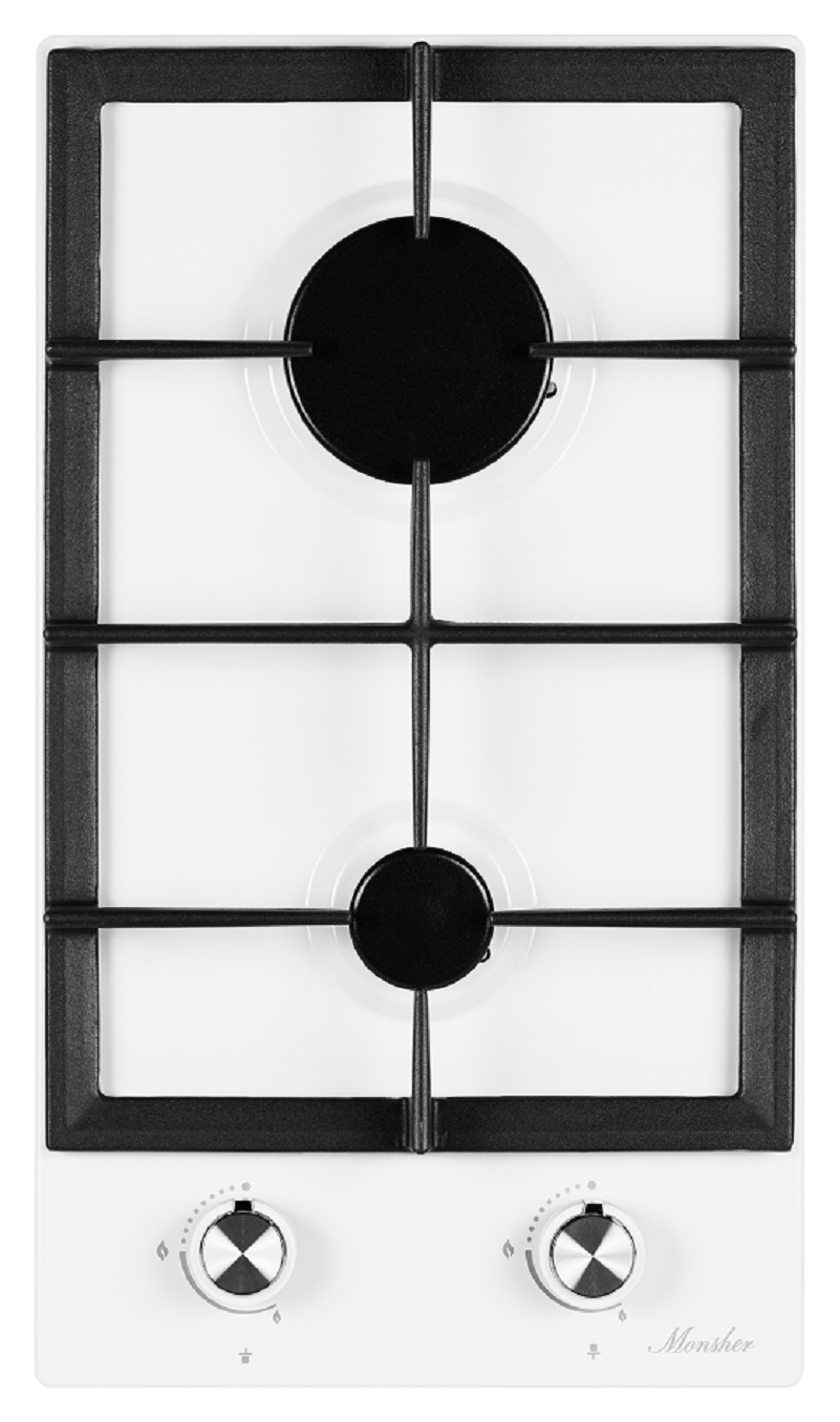 Изображение товара Газовая варочная панель Monsher MSG 30 Blanc 30 см 2 конфорки