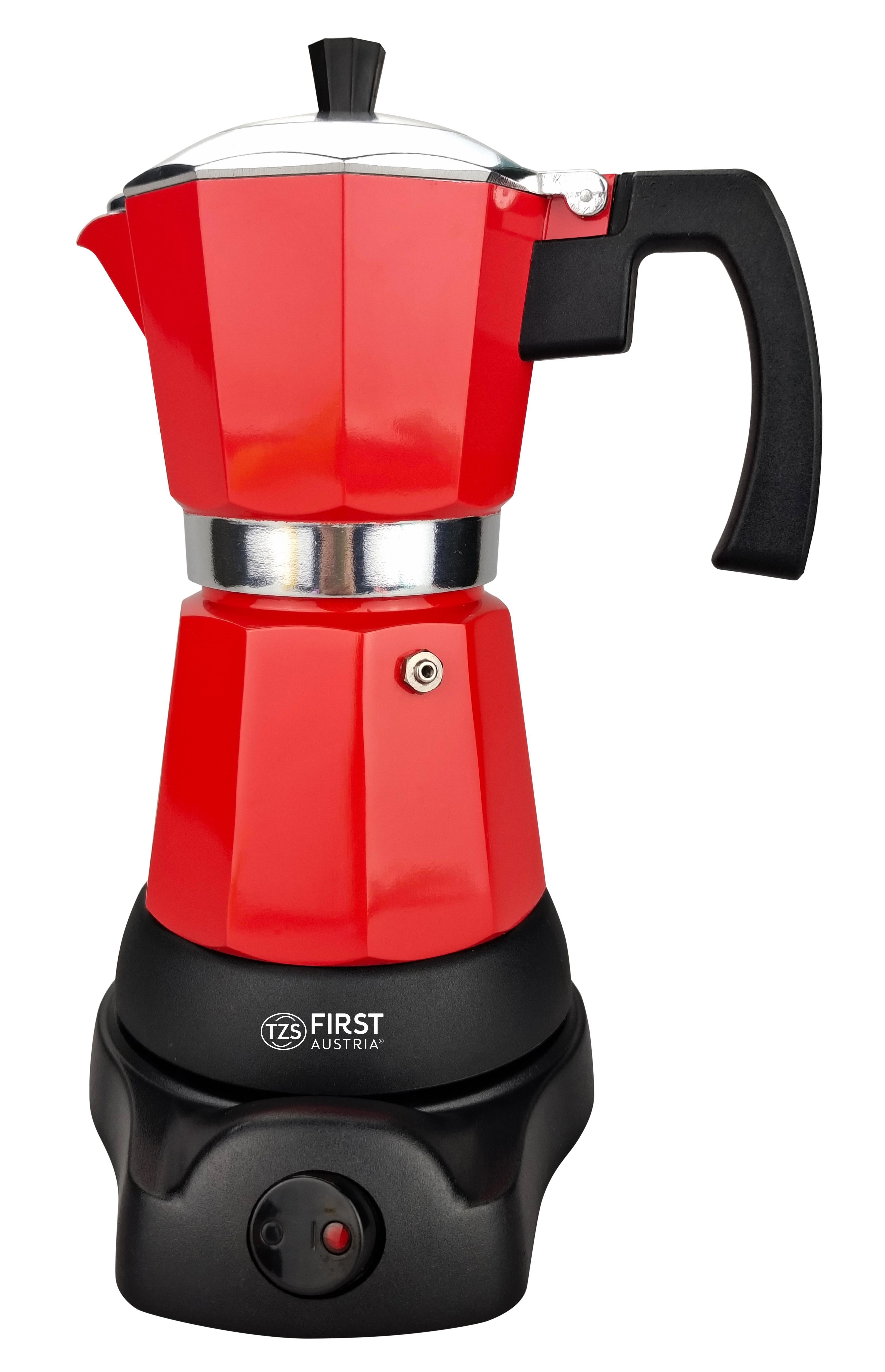 Изображение товара Отдельностоящая гейзерная кофеварка First 12x20x17 цвет красный