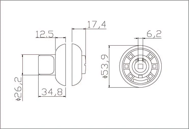 Накладка фиксатор Edson EDS-WC-R1 цвет никель - 3