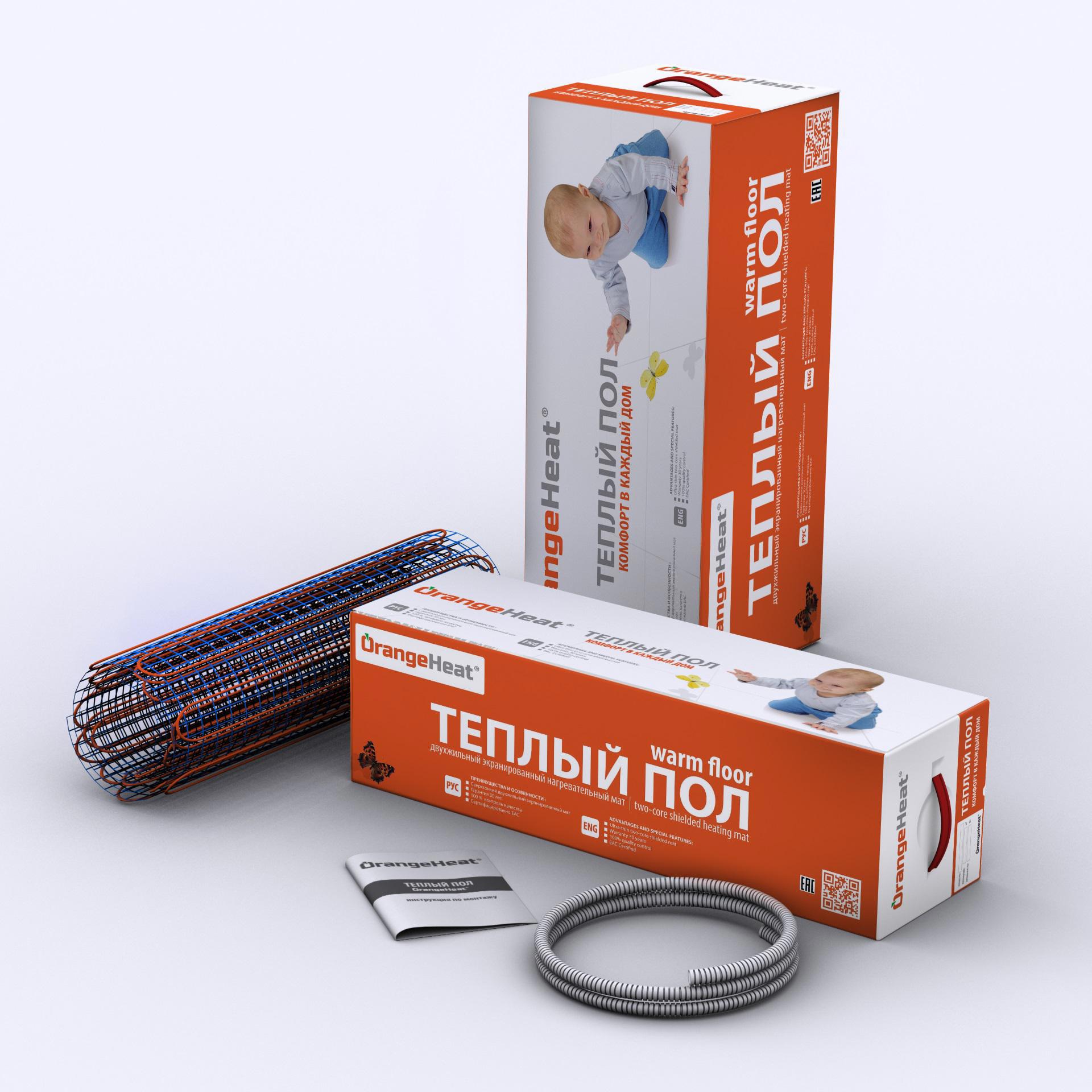 Изображение товара Нагревательный мат для теплого пола Orangeheat 7 м² 1050 Вт