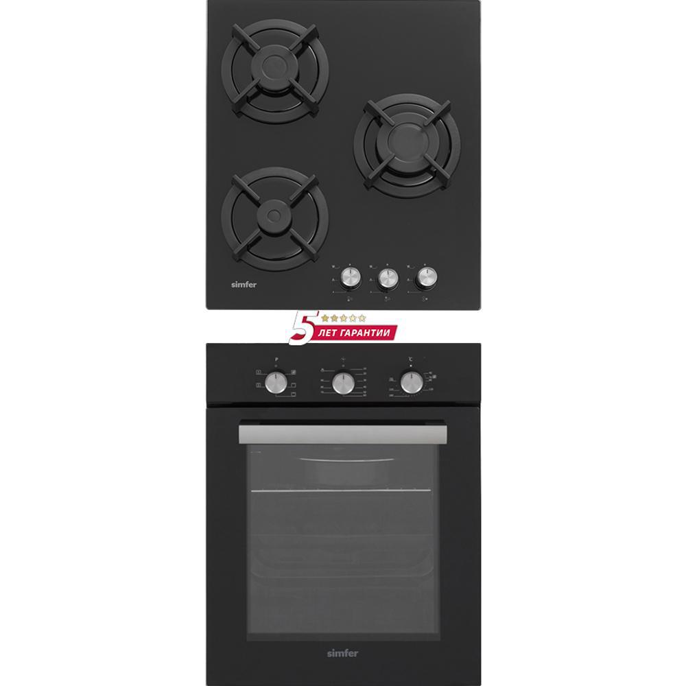 Изображение товара Комплект бытовой техники Simfer S46B416 встраиваемая газовая поверхность и электрический духовка